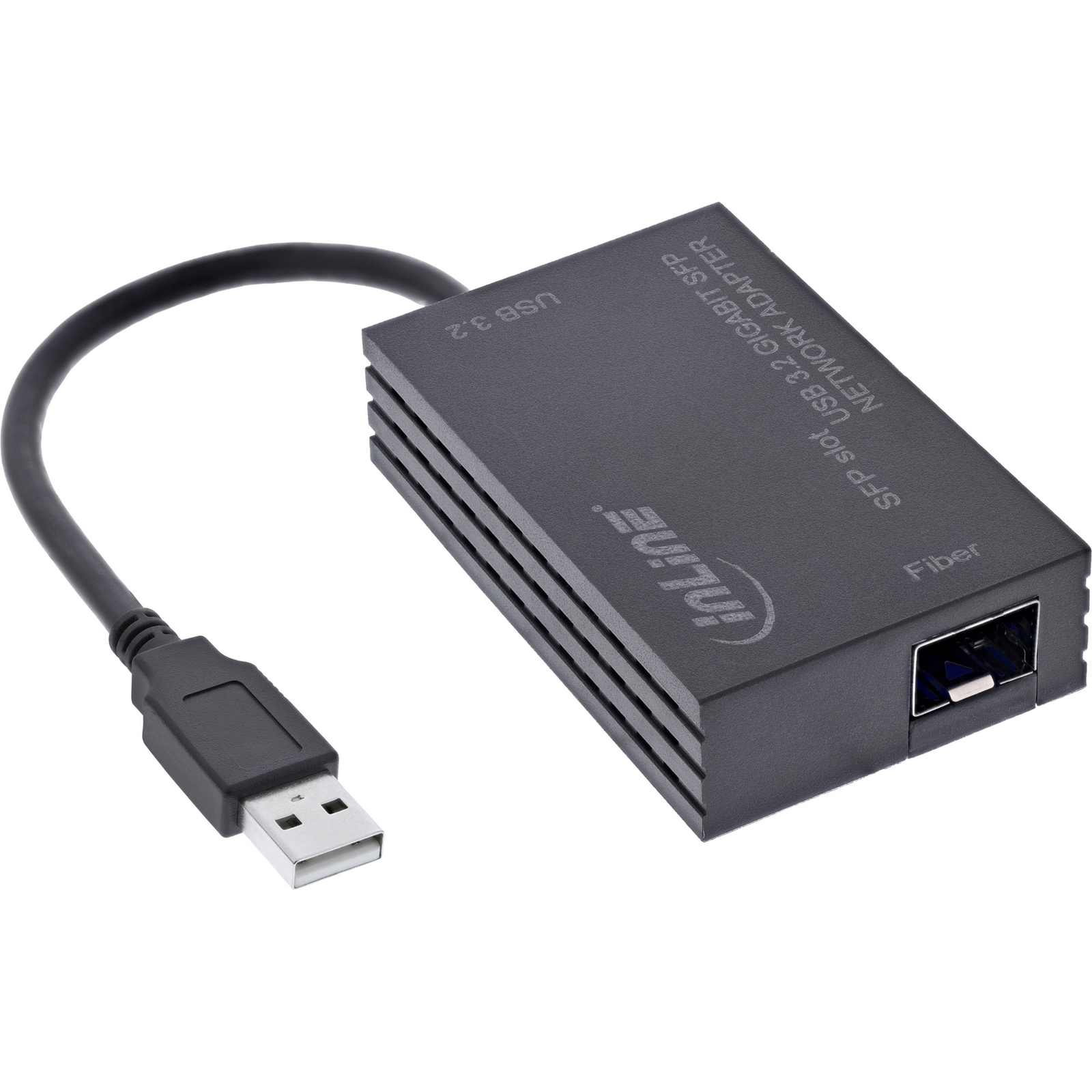 InLine USB-A to SFP Gigabit Fibre Network Adapter 10/100/1000 Mb/s Adapter Digital/Data (66659N)
