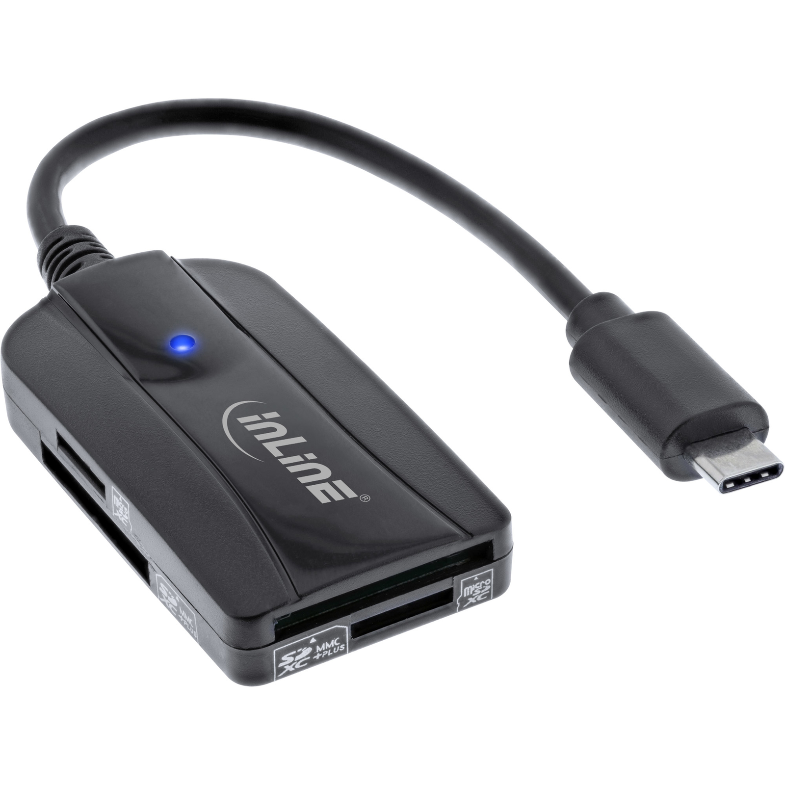 InLine Card Reader USB 3.1 USB-C for SD-SDHC-SDXC MicroSD UHS-II Compatible