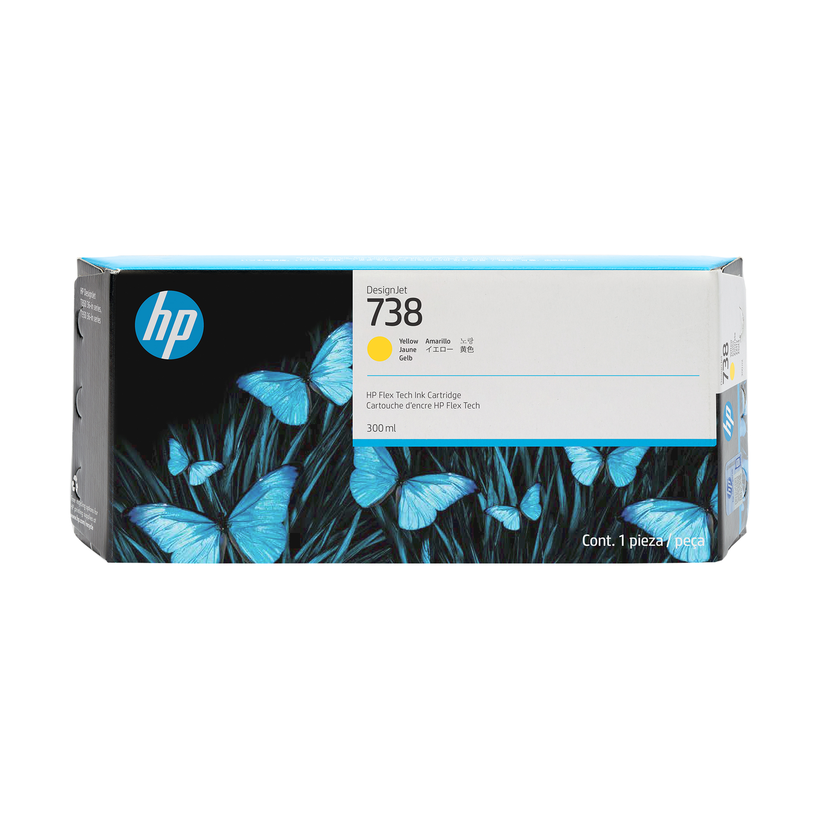 HPI 738 300-ml Yellow DesignJet Ink Cartridge High XL Yield 300 Ml