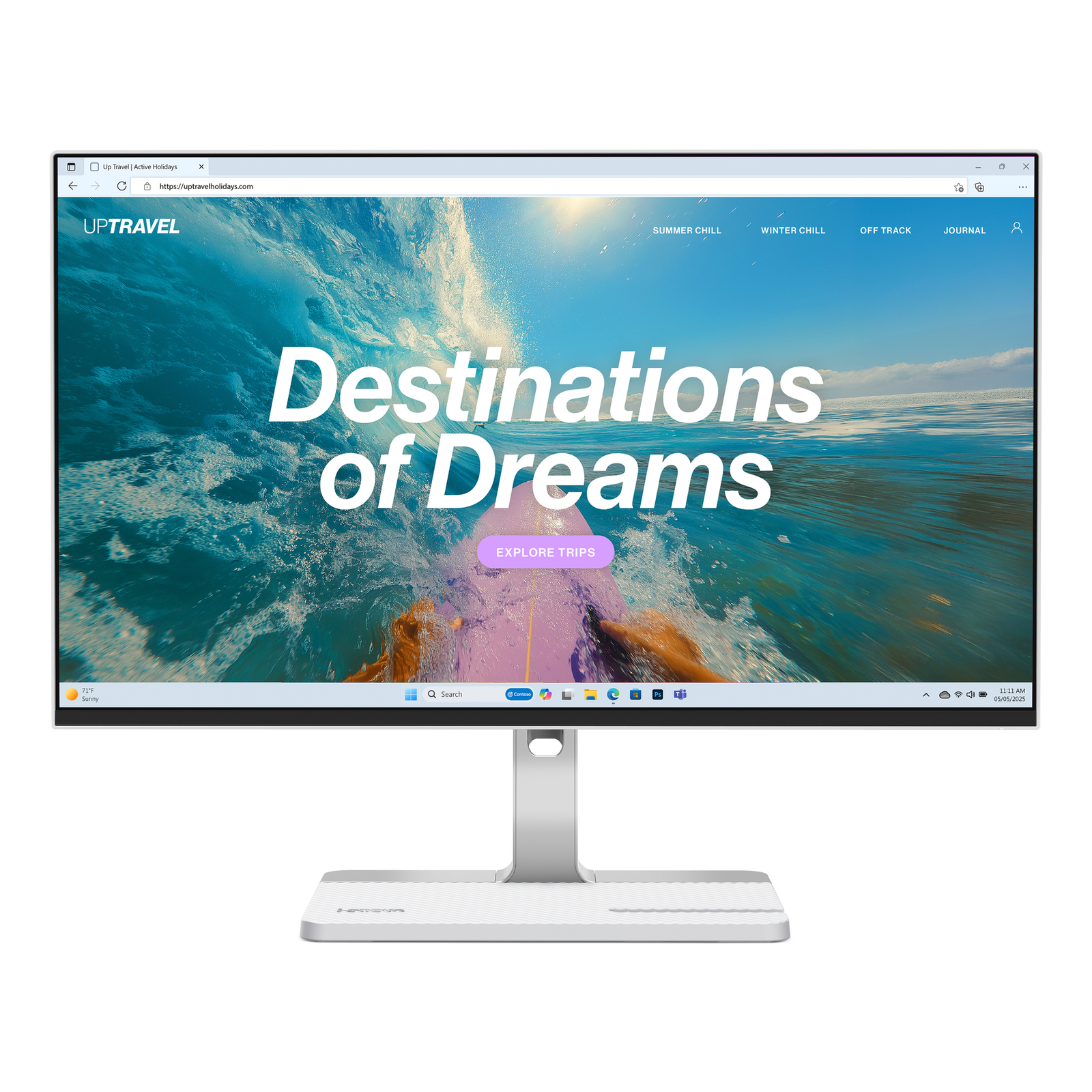 Lenovo L24D-4C Business Monitor Cloud Grey 23.8inch Full HD IPS 144Hz 250 Nits HDMI USB-C DP