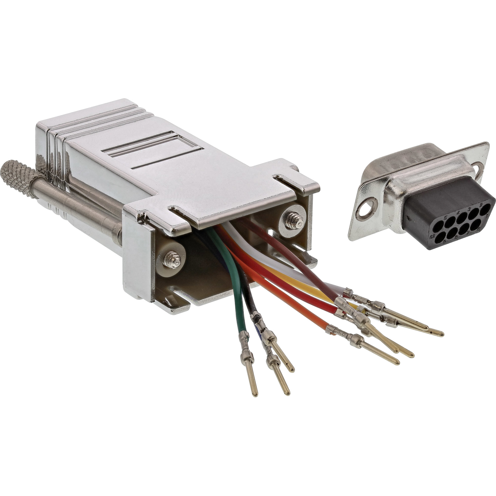 InLine Adapter 9pin Sub D Plug to RJ45 Socket Metallized