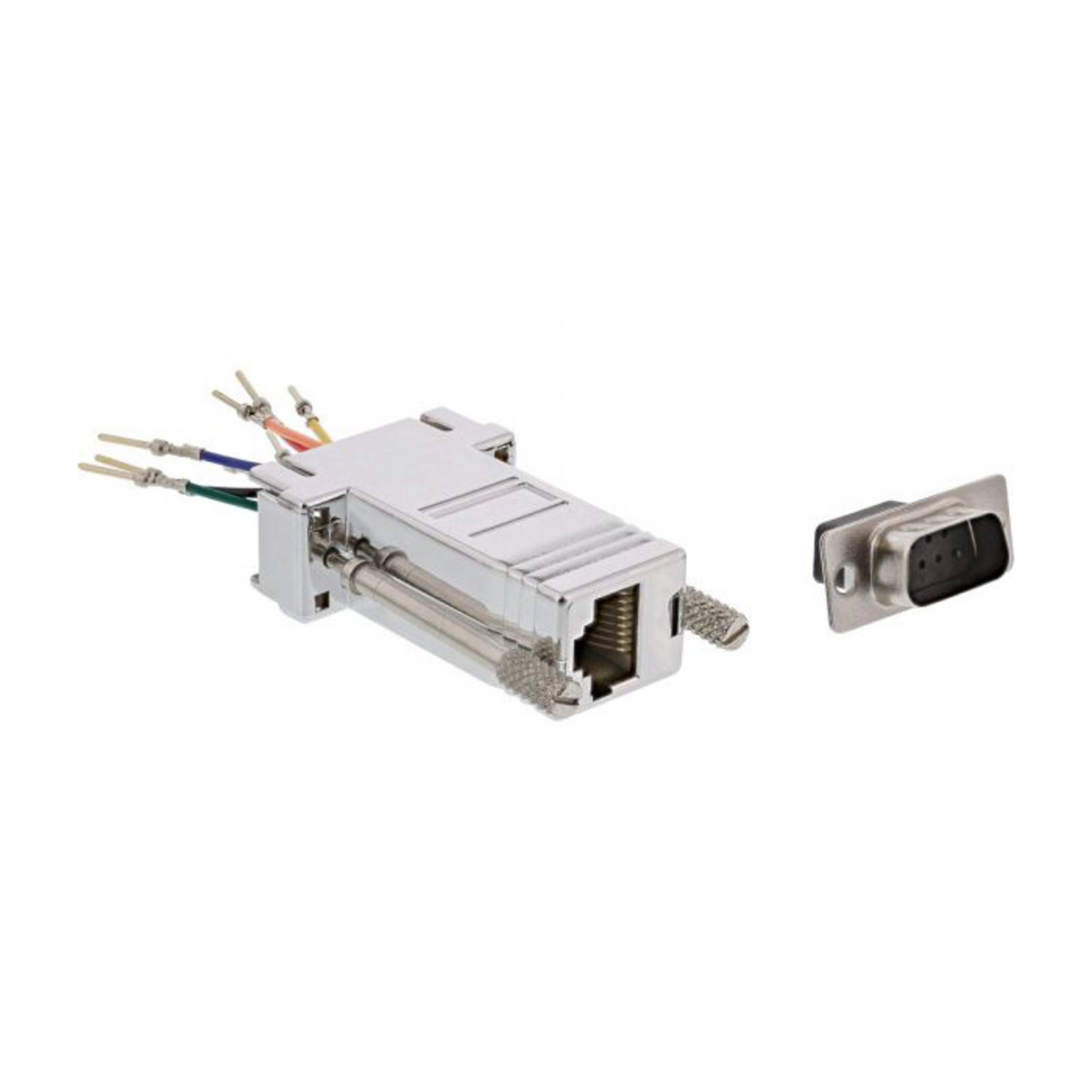 InLine Adapter 9pin Sub D Plug to RJ45 Socket Metallized