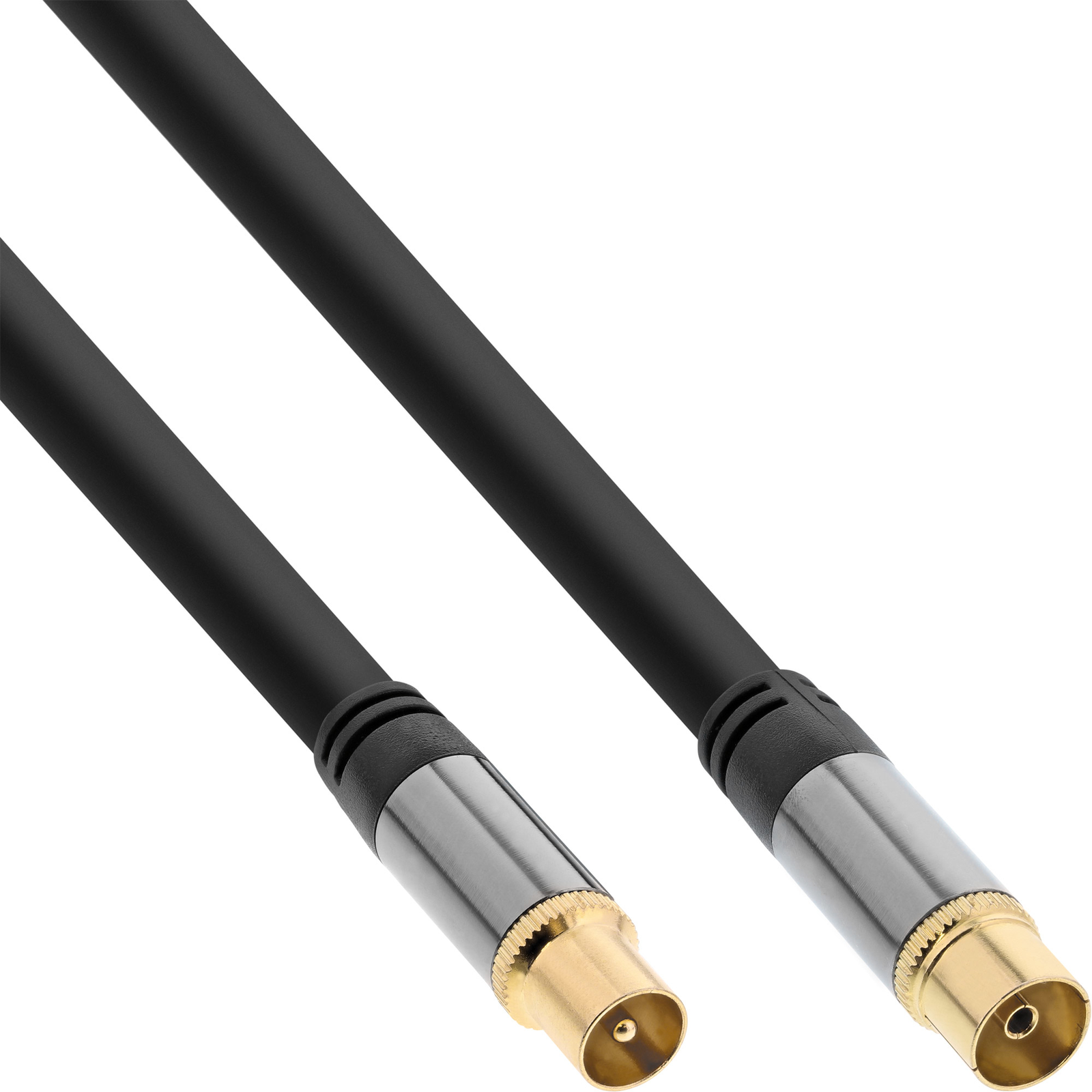 InLine Premium Antenna Cable 4x Shielded Black 3m