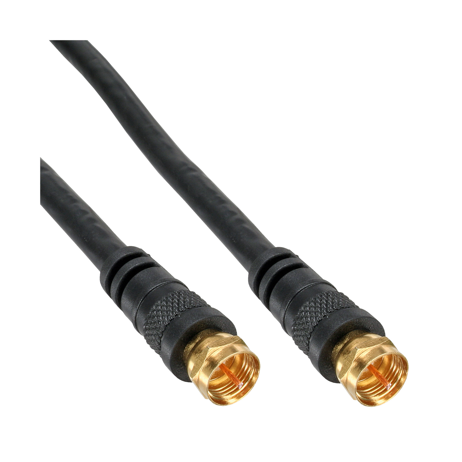 InLine SAT Connection Cable 2x Shielded 2x F-connector 85dB Black 3m