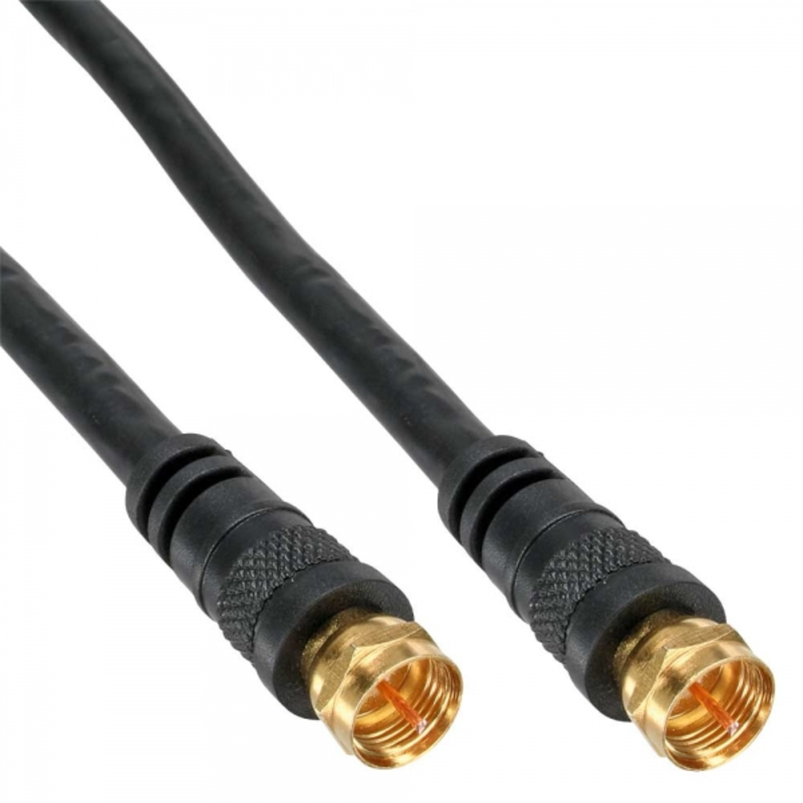 InLine SAT Connection Cable 2x Shielded 2x F-connector 85dB Black 15m