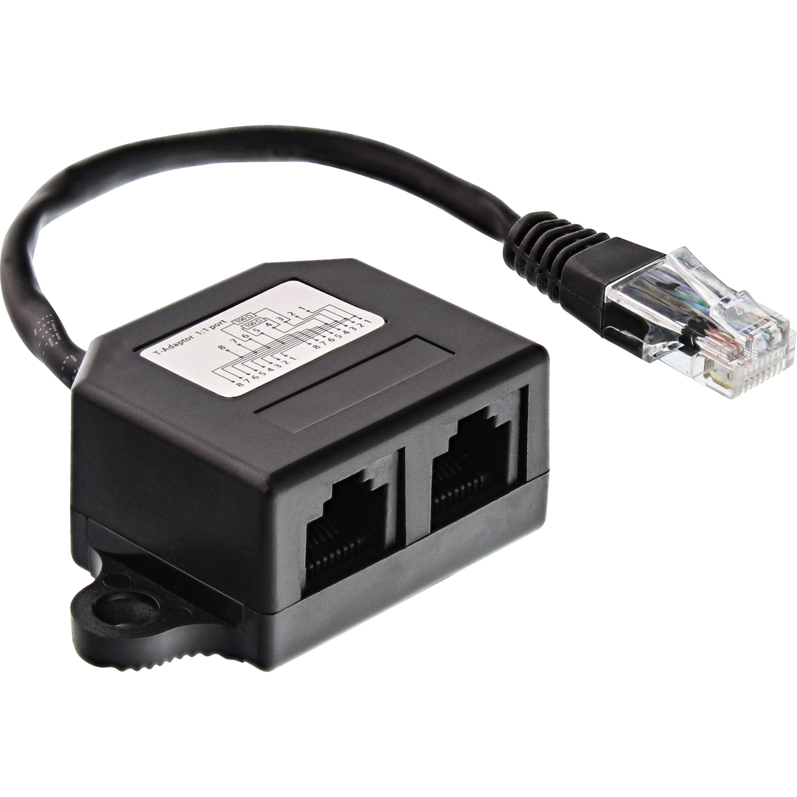InLine ISDN Distributor 2x RJ45 BU 15cm Cable with End Resistors Mountable
