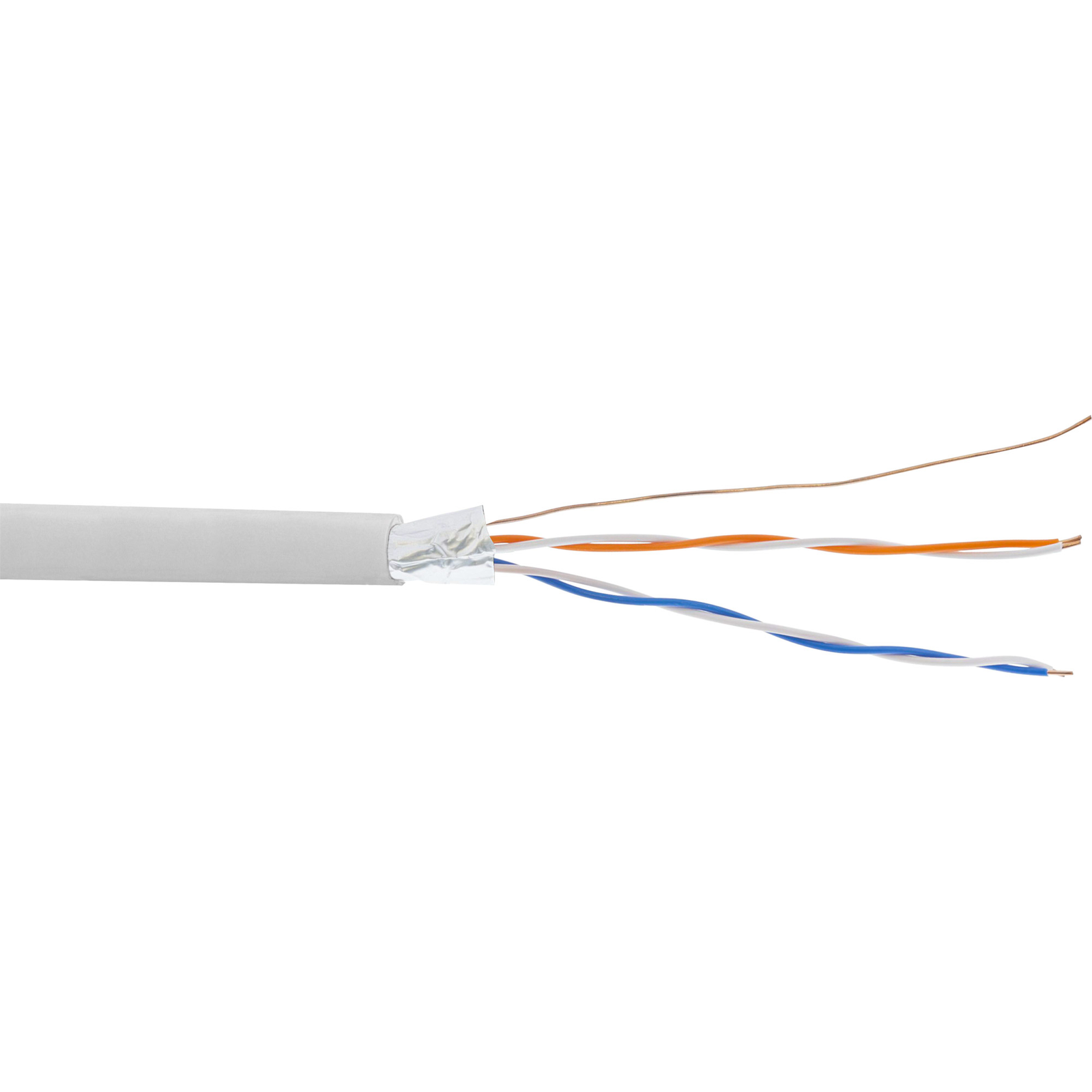 InLine Telephone Cable 4-core 2x2x0.6mm for Laying 25m Ring