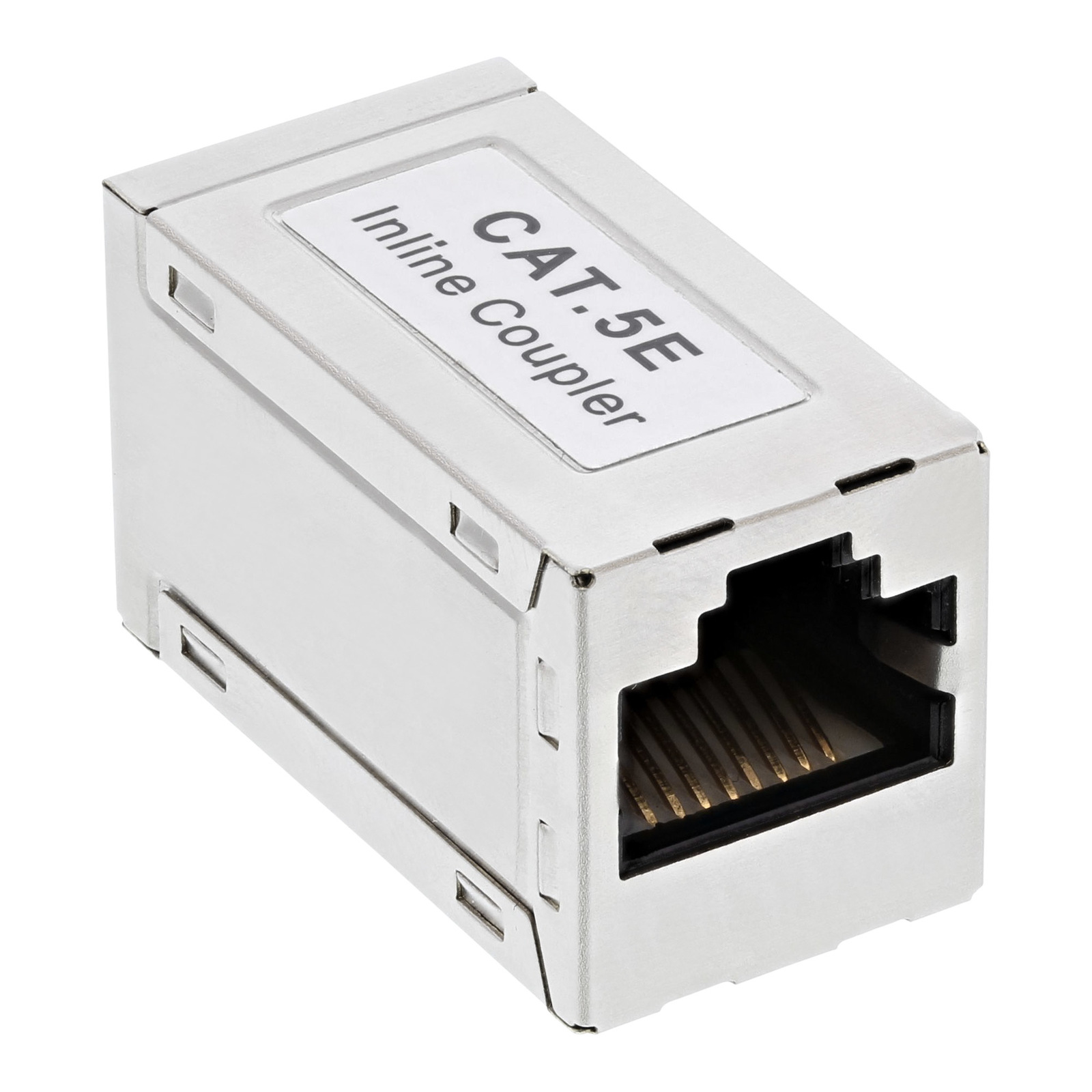 InLine Metal Patch Cable Coupler Cat.5e 2x RJ45 Socket Shielded