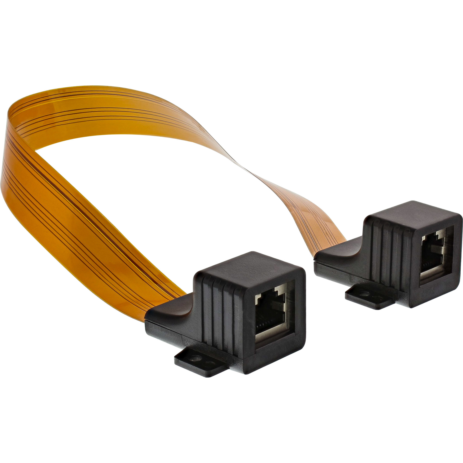 InLine Patch Cable Window Bushing 2x RJ45 Socket Unshielded 0.3m