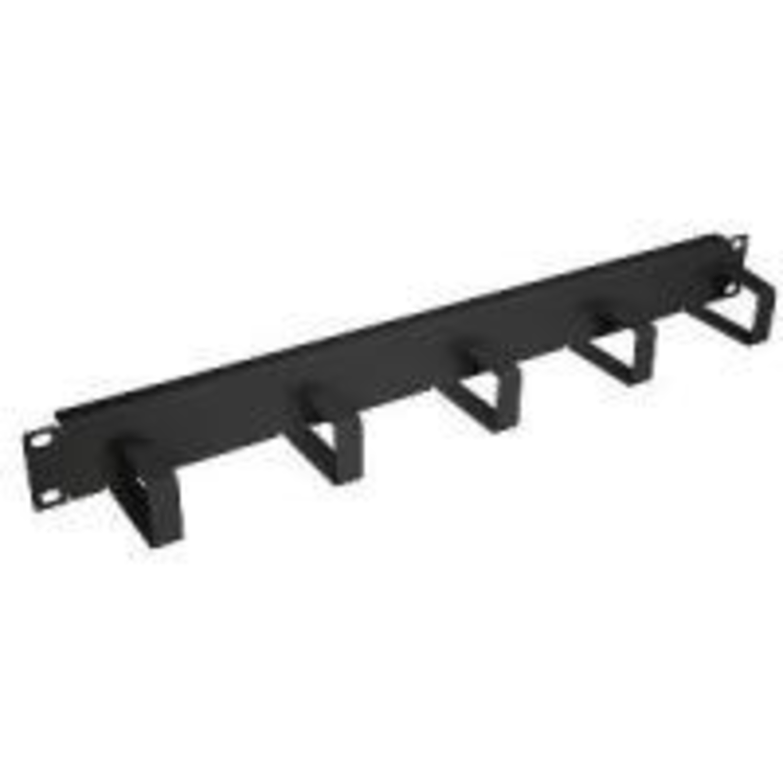 EFB Elektronik Rack Cable Management Panel with Cable Entry RAL 7021 Black Grey 1U 48.3cm (19inch)