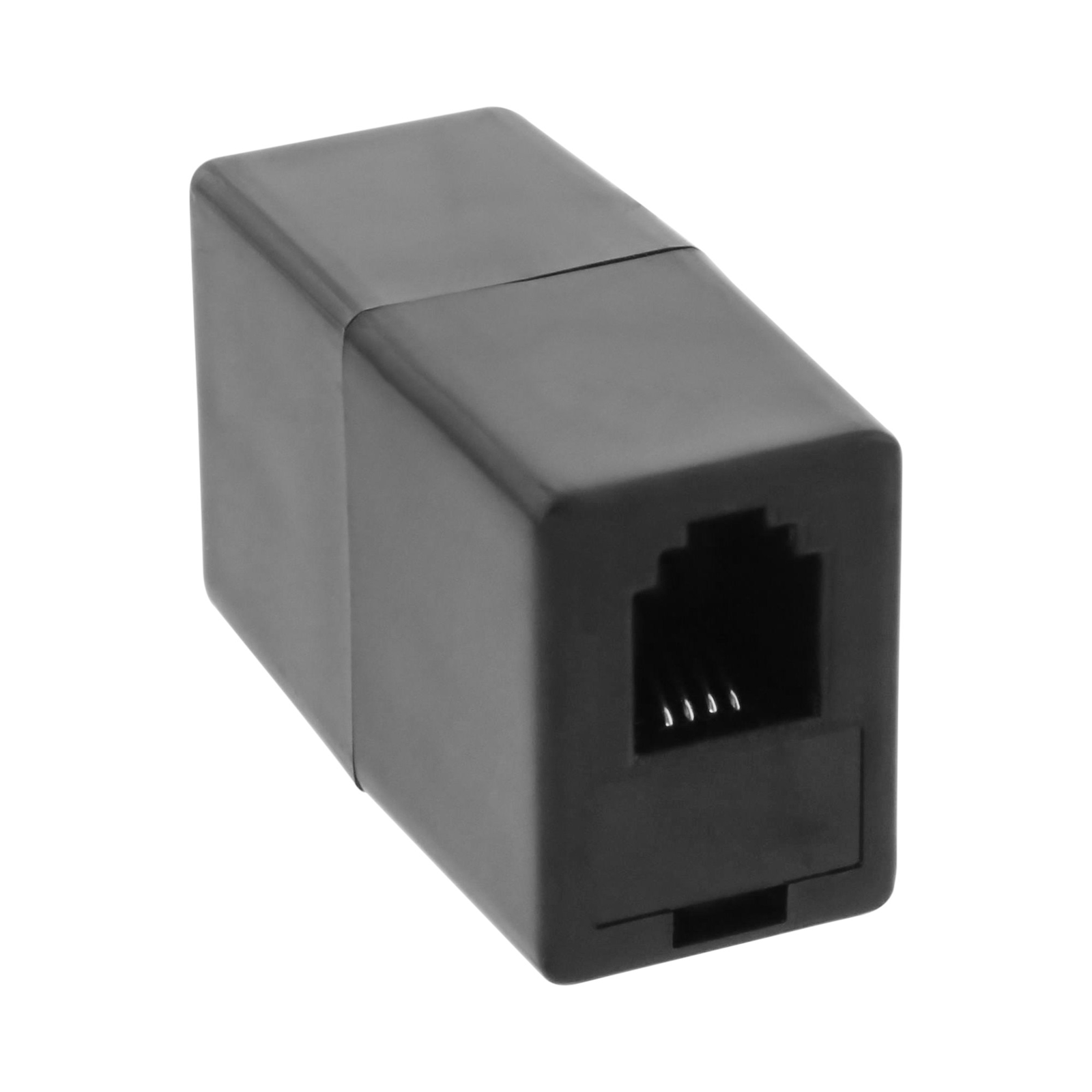 InLine Modular Coupling RJ10 4P4C Socket Socket Black