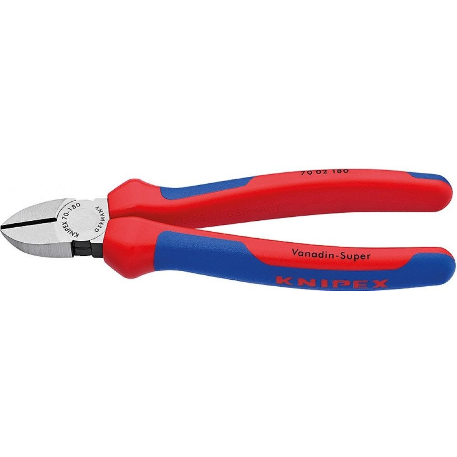 KNIPEX 70 02 180 Side Cutters Chrome-Vanadium Steel Plastic Blue/Red 18 Cm 252 G