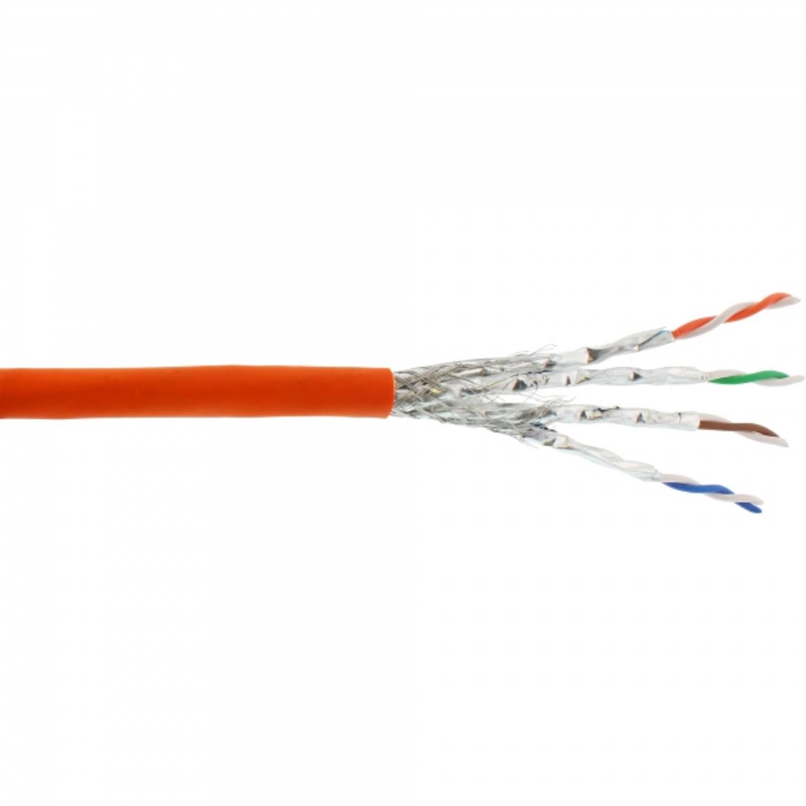 InLine Laying Cable Cat.7a S-FTP PiMF 4x2x0.58 AWG23 1200MHz LSZH 100m