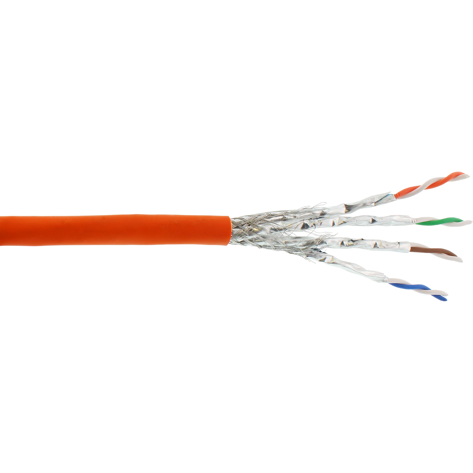 InLine Laying Cable Cat.7a S-FTP PiMF 4x2x0.58 AWG23 1200MHz B2ca 100m