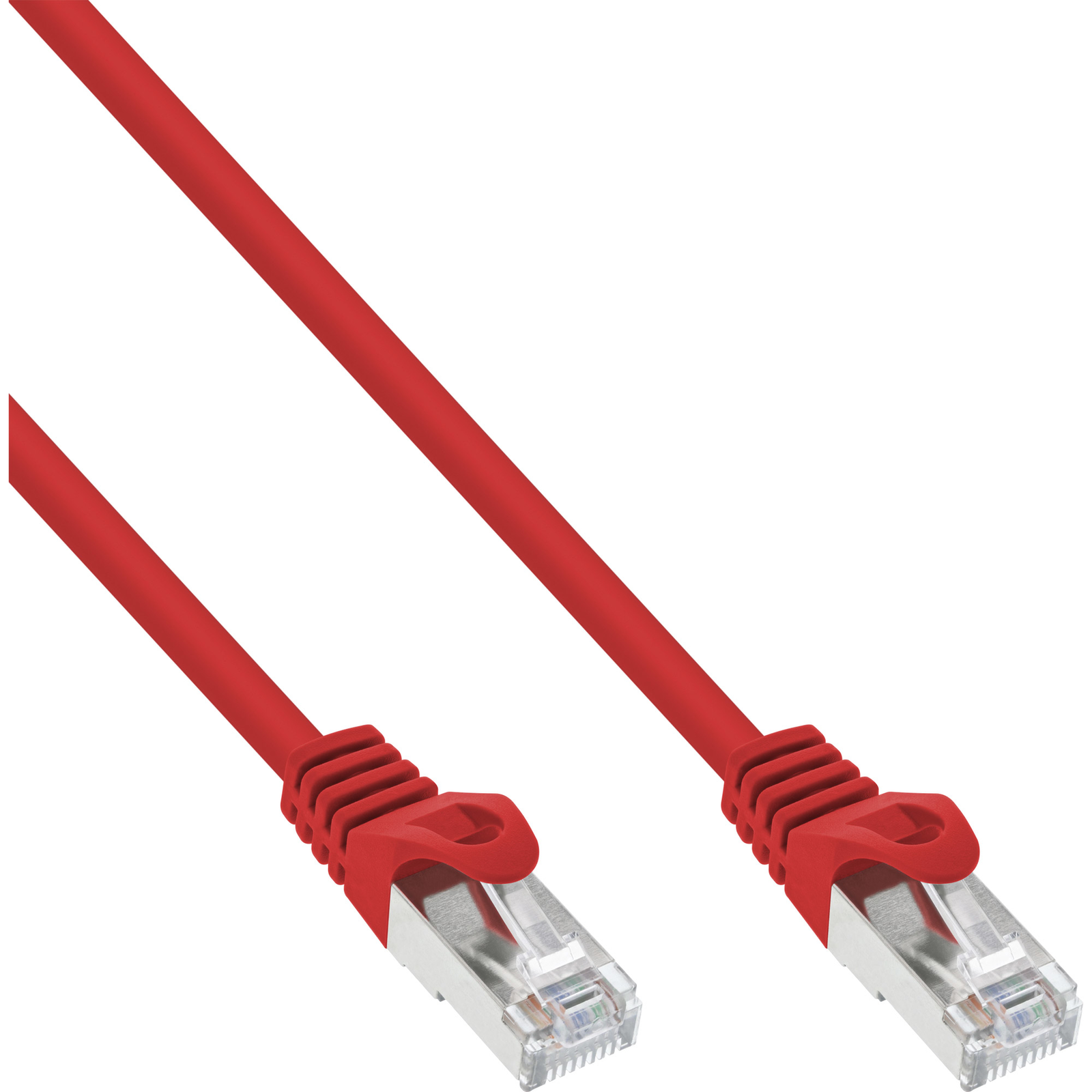InLine Patch Cable F-UTP Cat.5e Red 2m