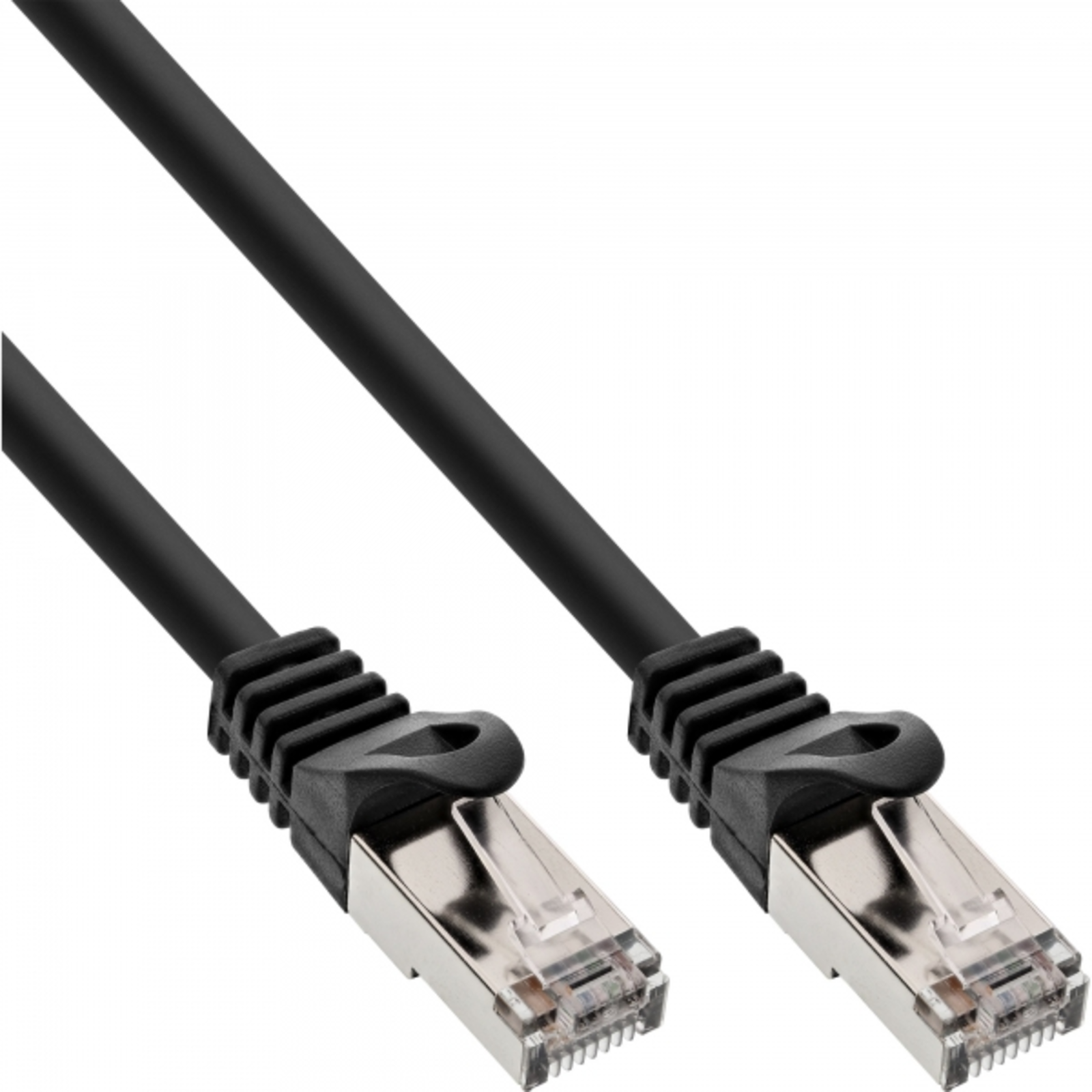 InLine Patch Cable F-UTP Cat.5e Black 3m