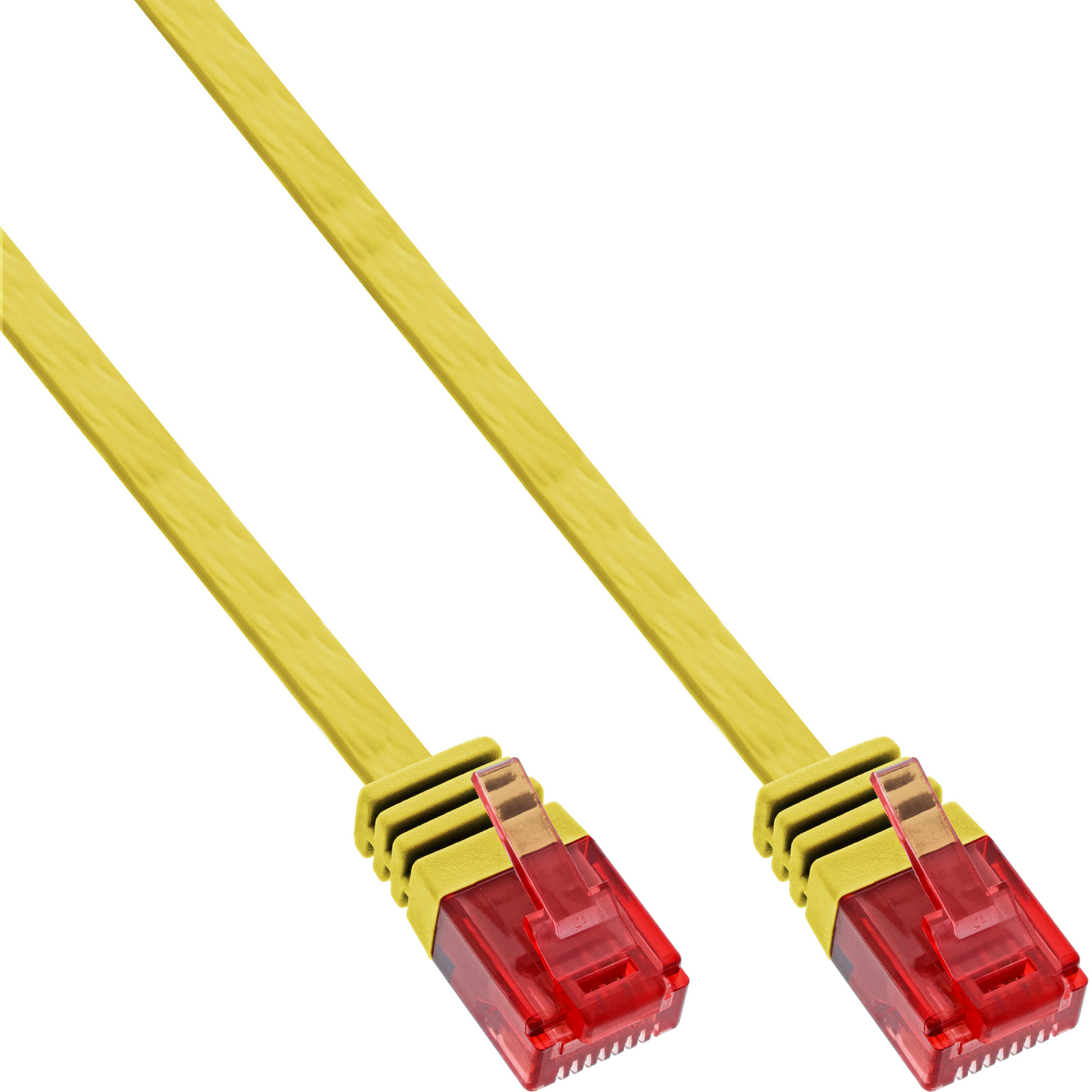 InLine Patch Cable Flat U-UTP Cat.6 Yellow 10m