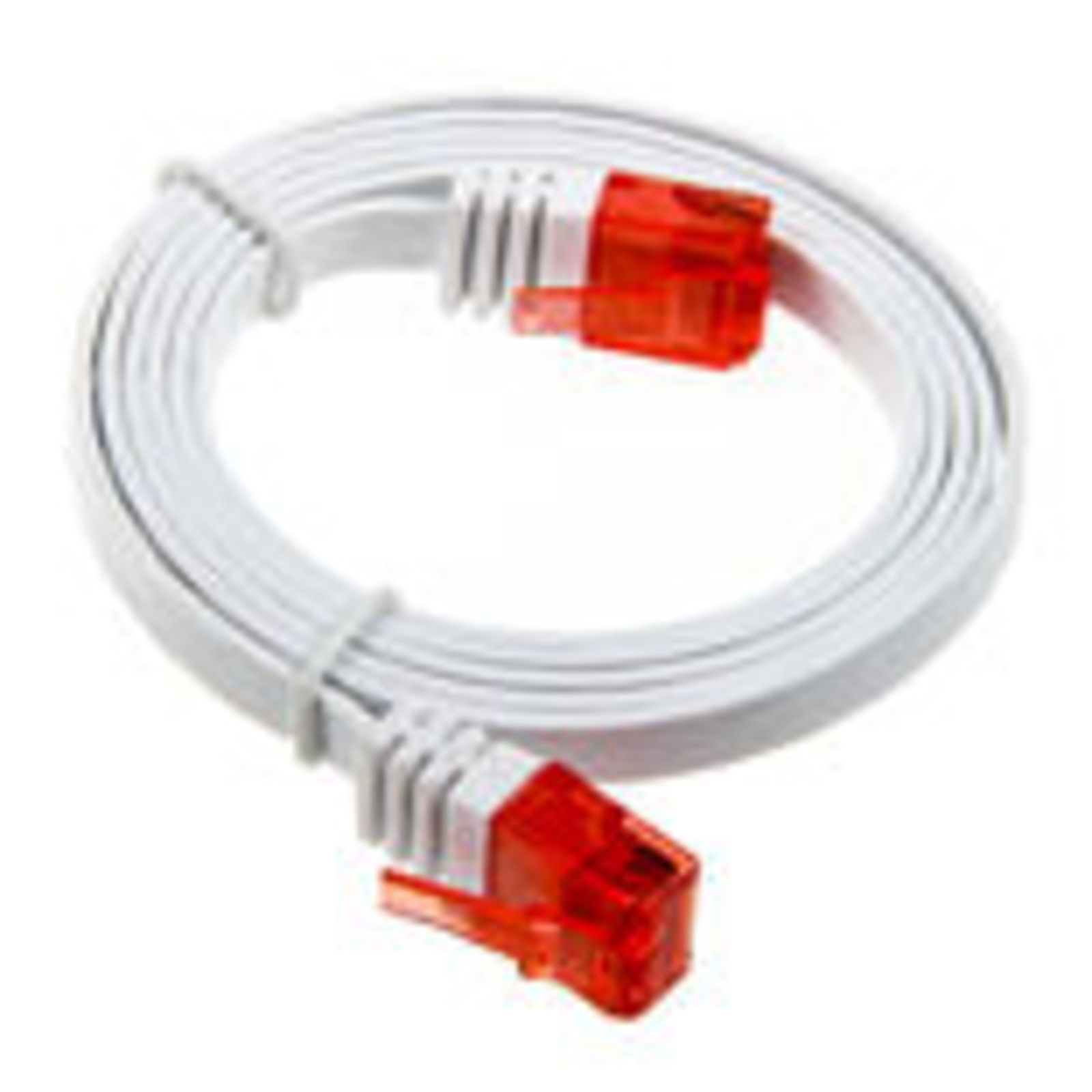 InLine Patch Cable Flat U-UTP Cat.6 White 1m