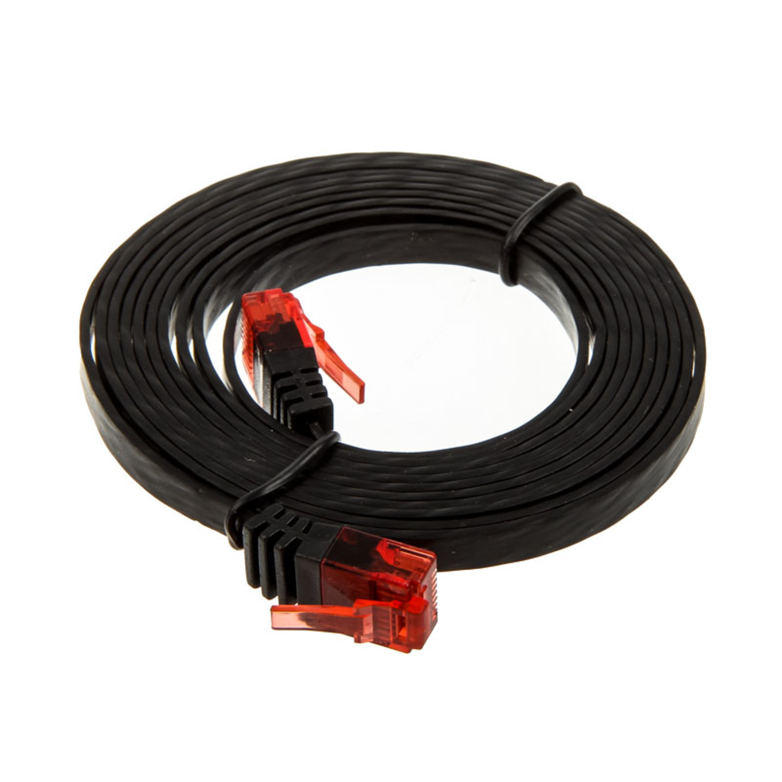 InLine Patch Cable Flat U-UTP Cat.6 Black 2m