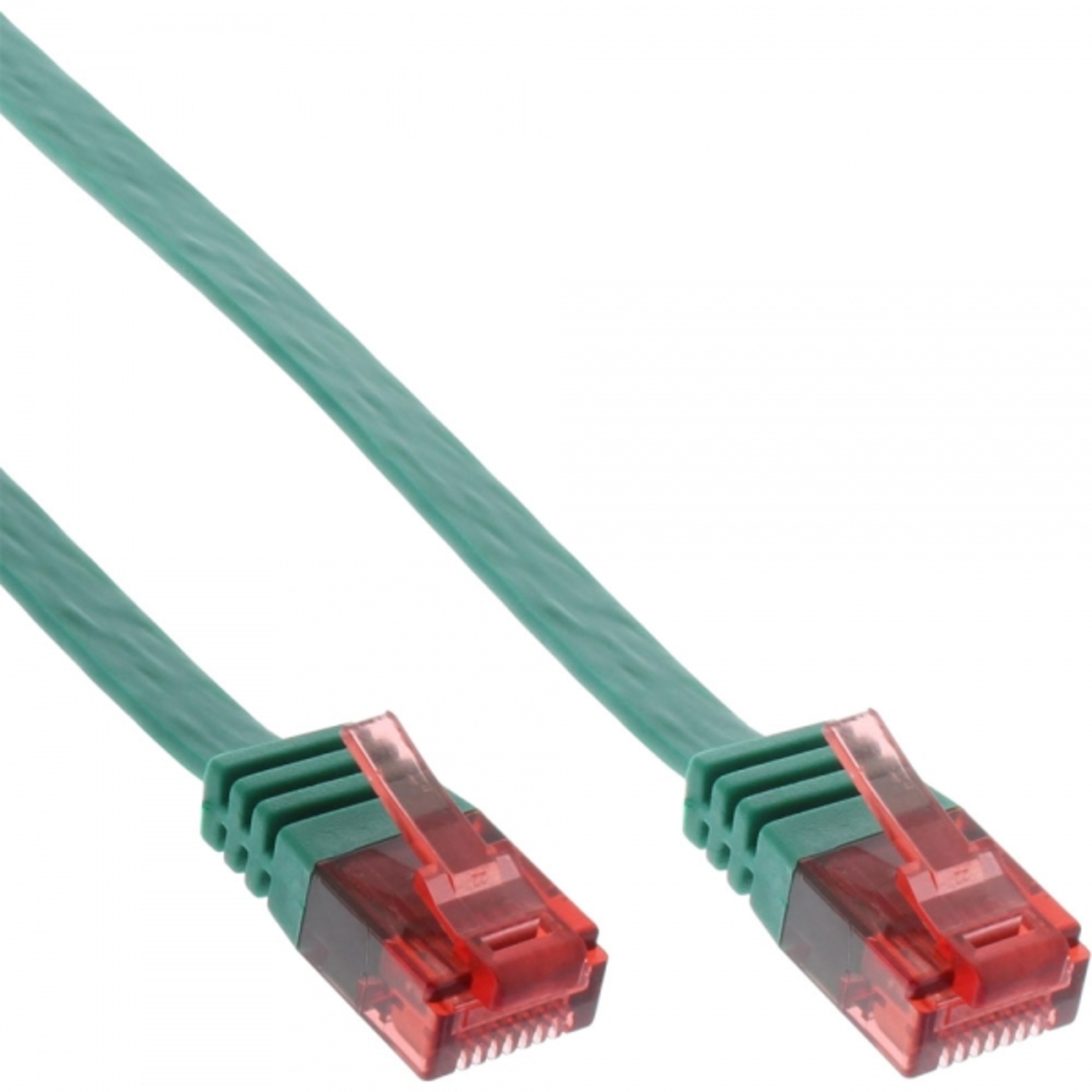InLine Patch Cable Flat U-UTP Cat.6 Green 3m