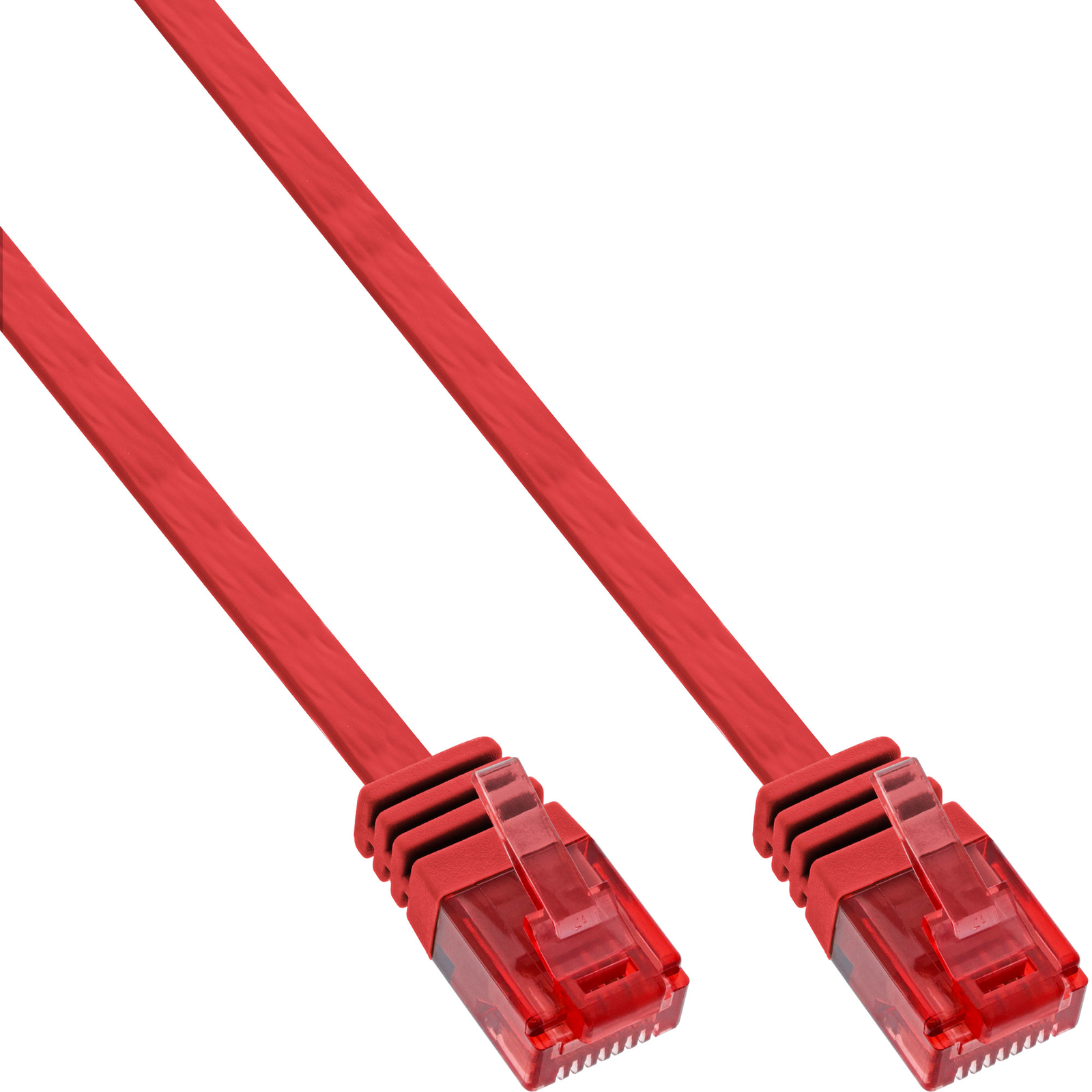 InLine Patch Cable Flat U-UTP Cat.6 Red 3m