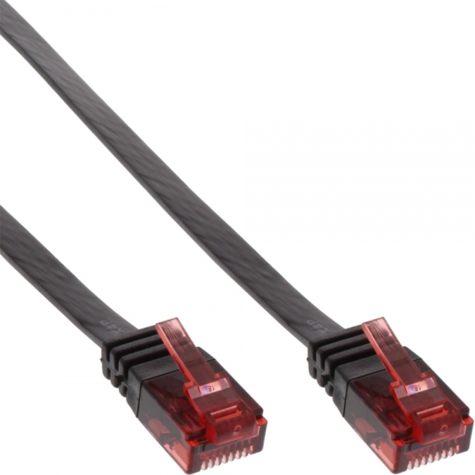 InLine 3m Patch Cable Flat U/UTP Cat.6 Black