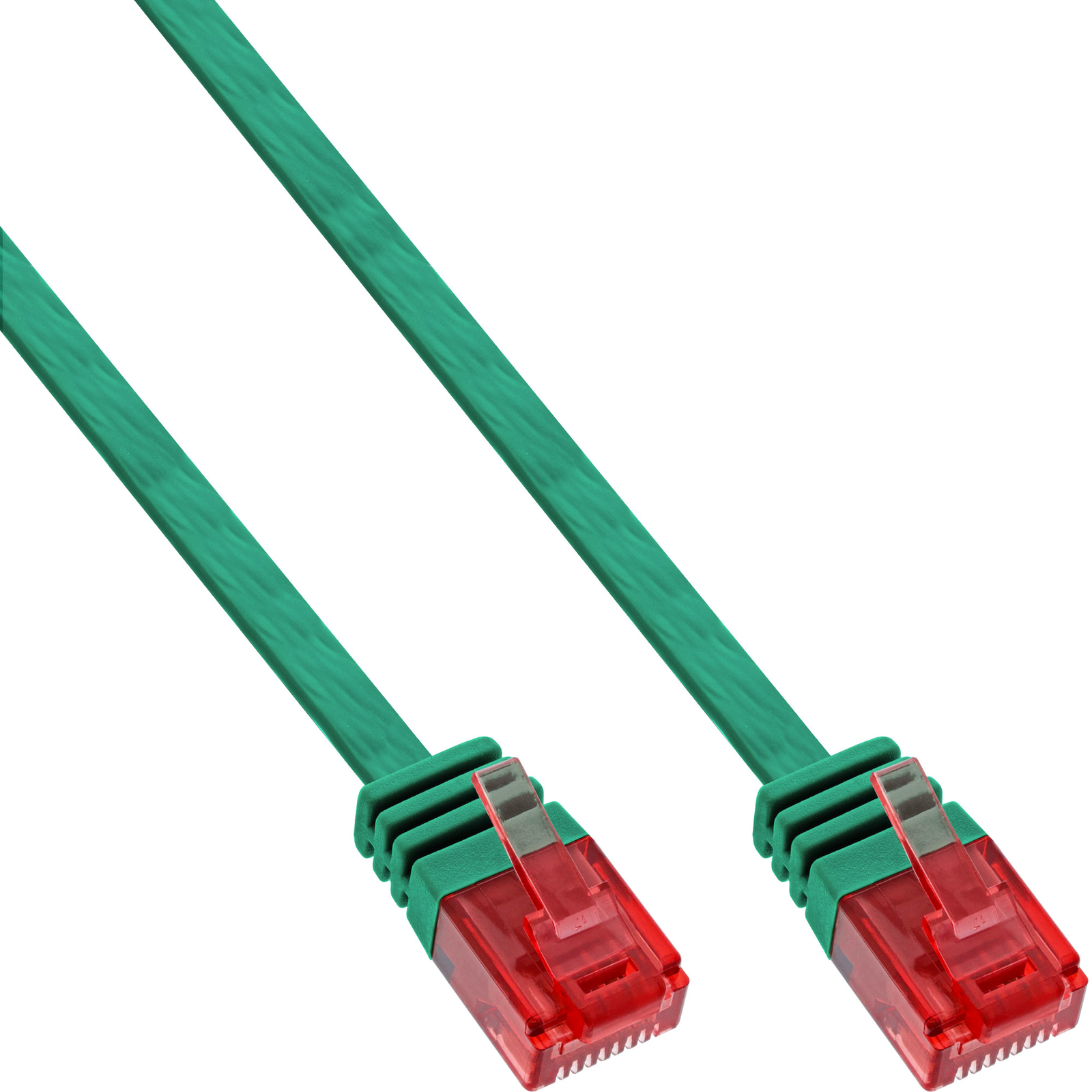 InLine Patch Cable Flat U-UTP Cat.6 Green 5m