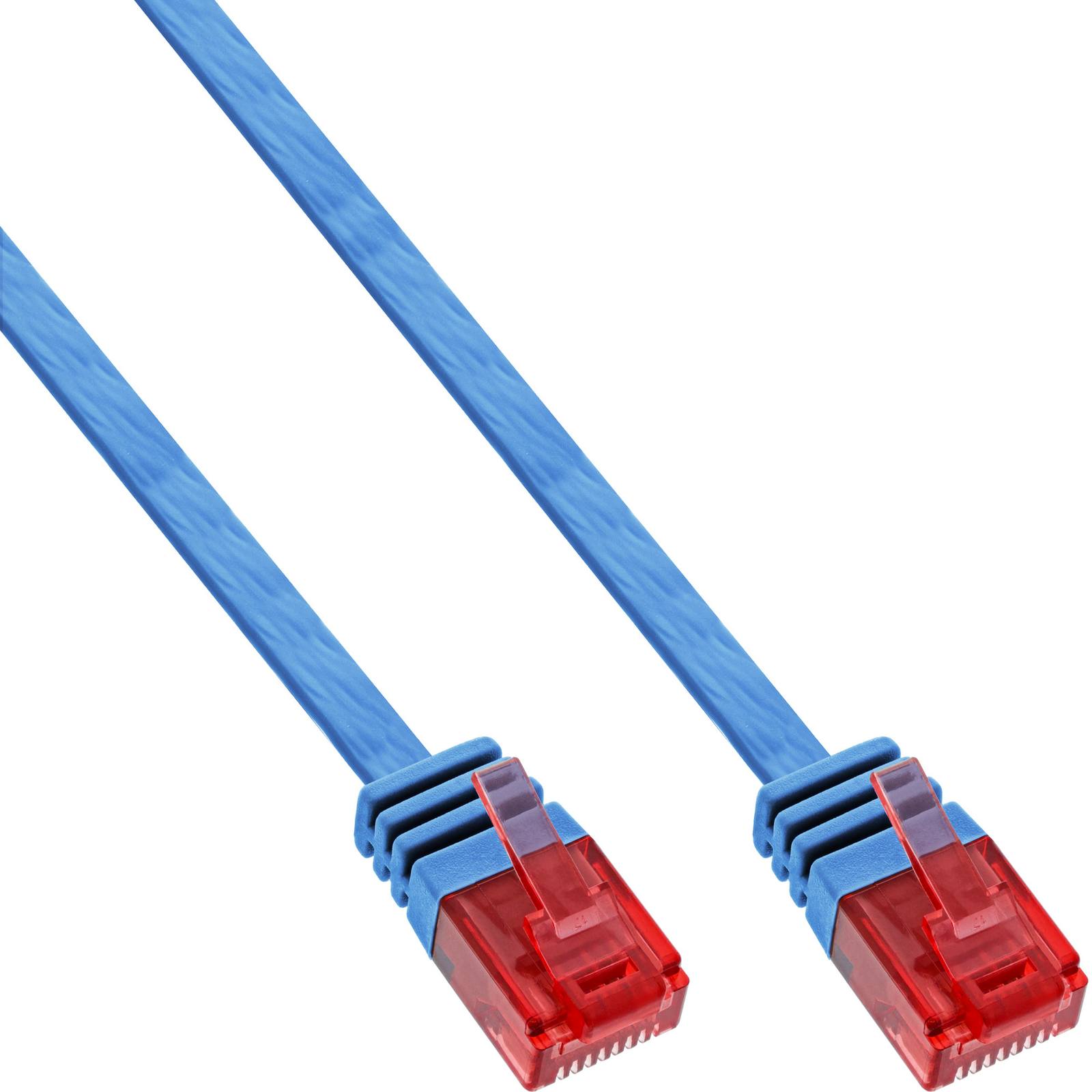 InLine Patch Cable Flat U-UTP Cat.6 Blue 15m