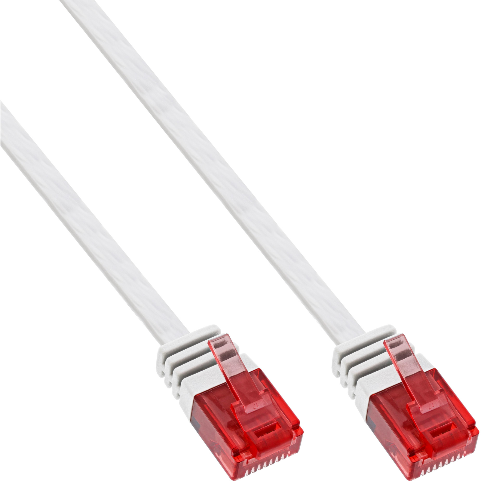 InLine Patch Cable Flat U-UTP Cat.6 White 15m