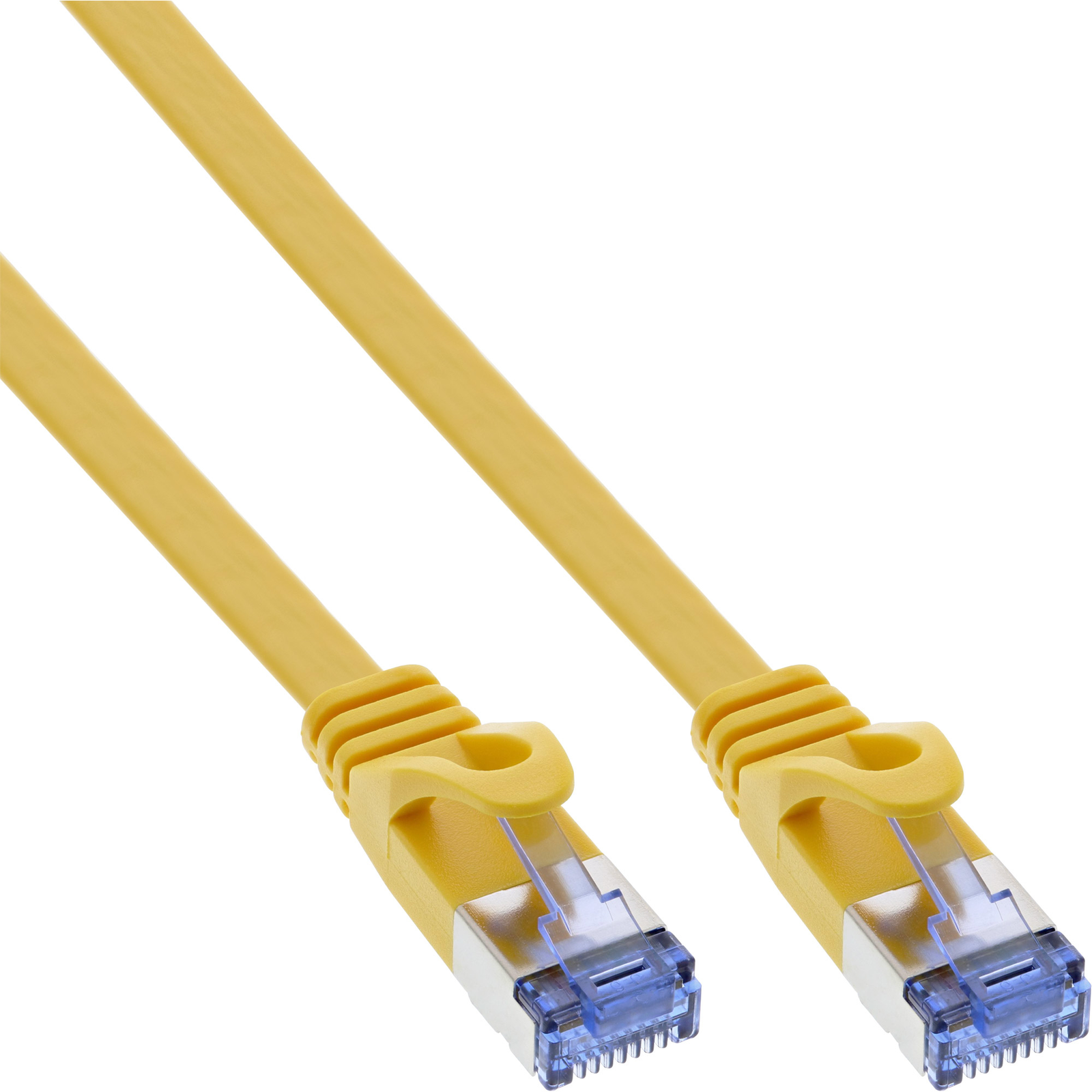 InLine Patch Cable Flat U-FTP Cat.6A Yellow 5m