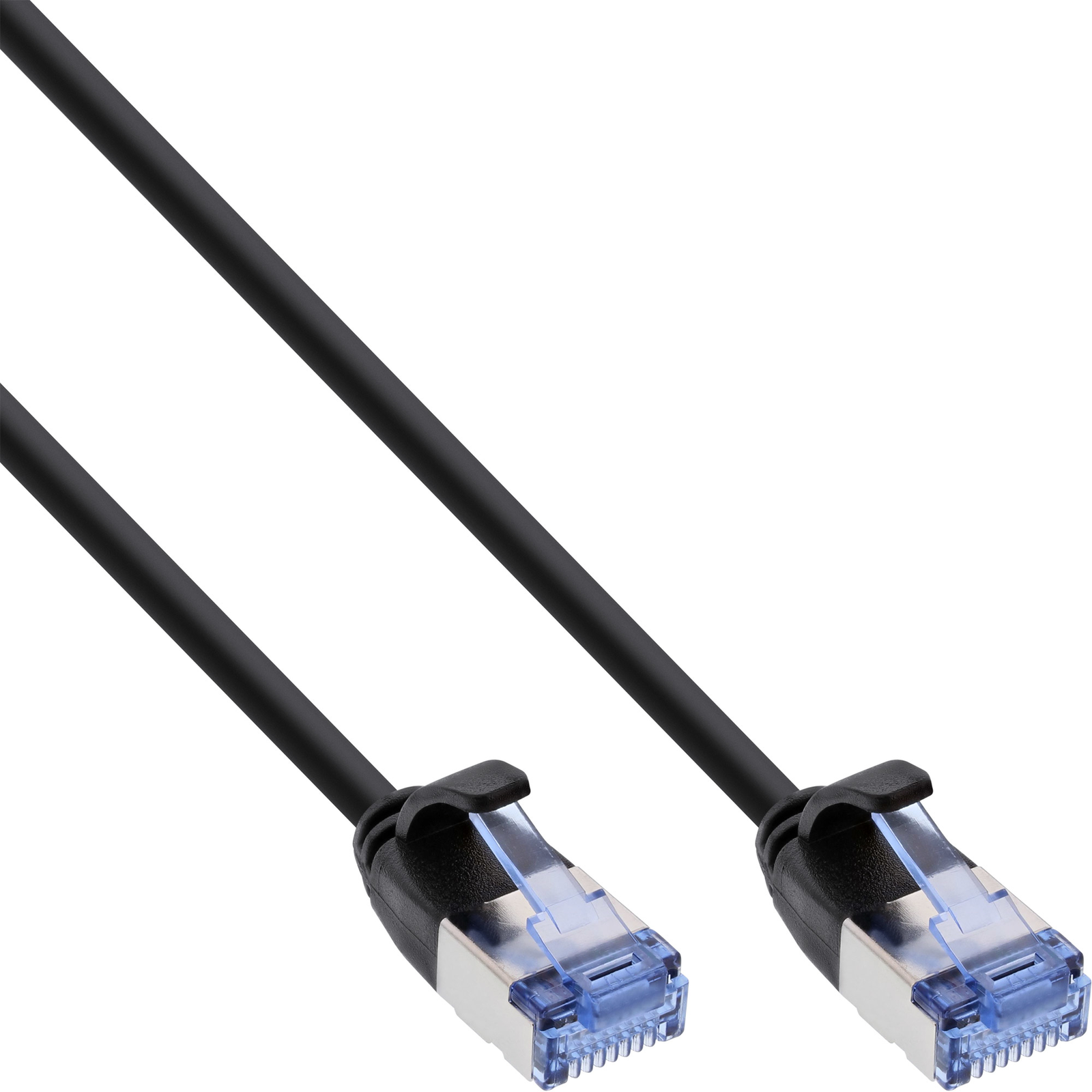 InLine Patch Cable Slim U-FTP PiMf Cat.6A Black 7.5m