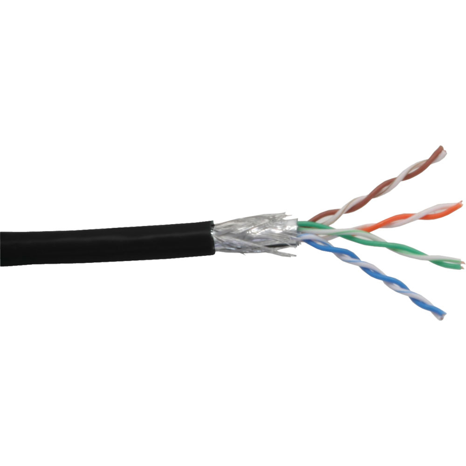 InLine Patch Cable Cat.5e Black SF-UTP AWG26 PVC 100m