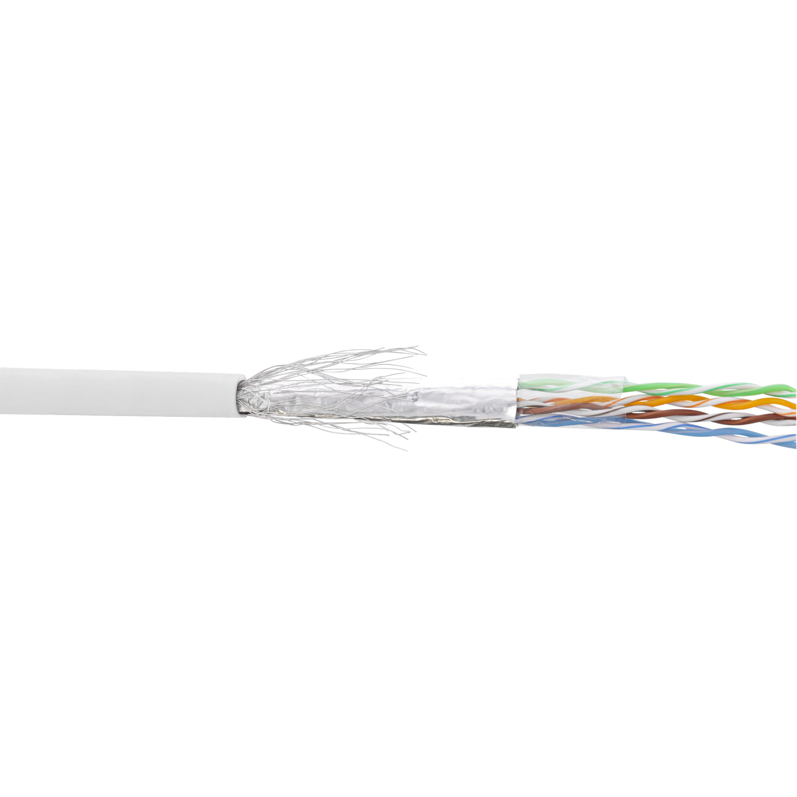 InLine Patch Cable Cat.5e White SF-UTP AWG26 PVC 100m