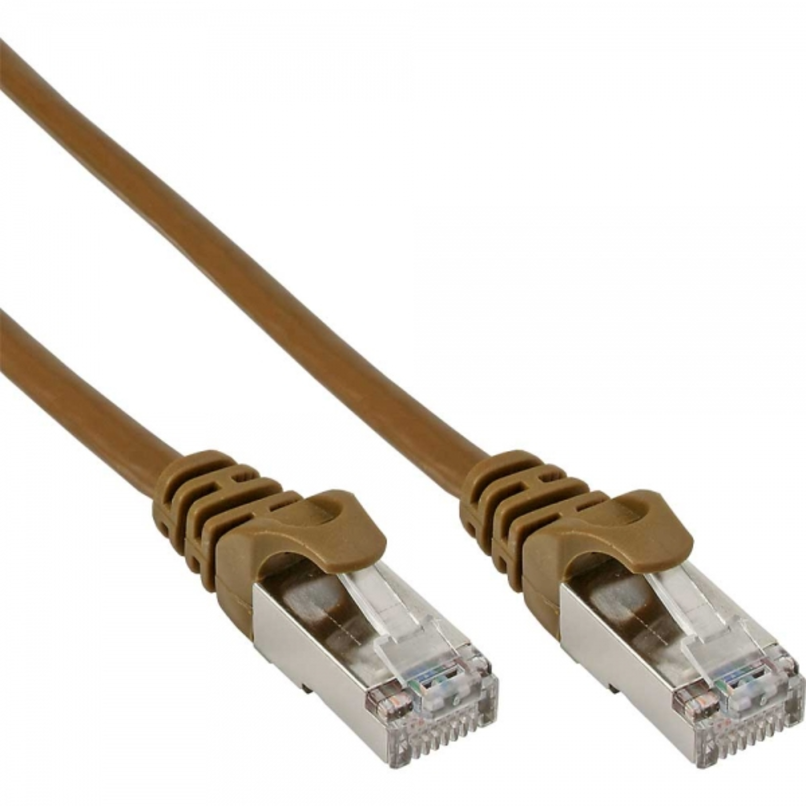 InLine Patch Cable SF-UTP Cat.5e Brown 0.3m