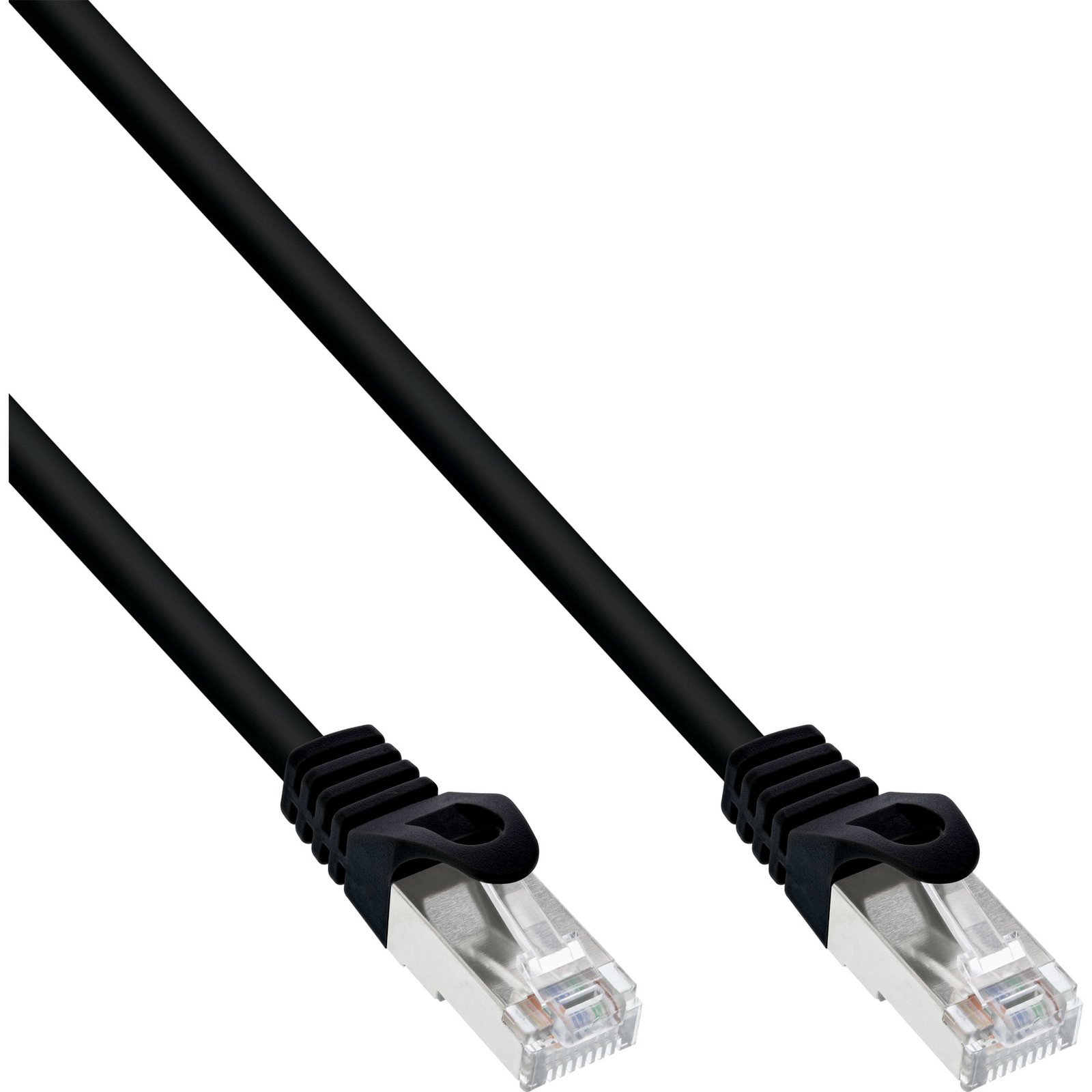 InLine Patch Cable SF-UTP Cat.5e Black 0.5m