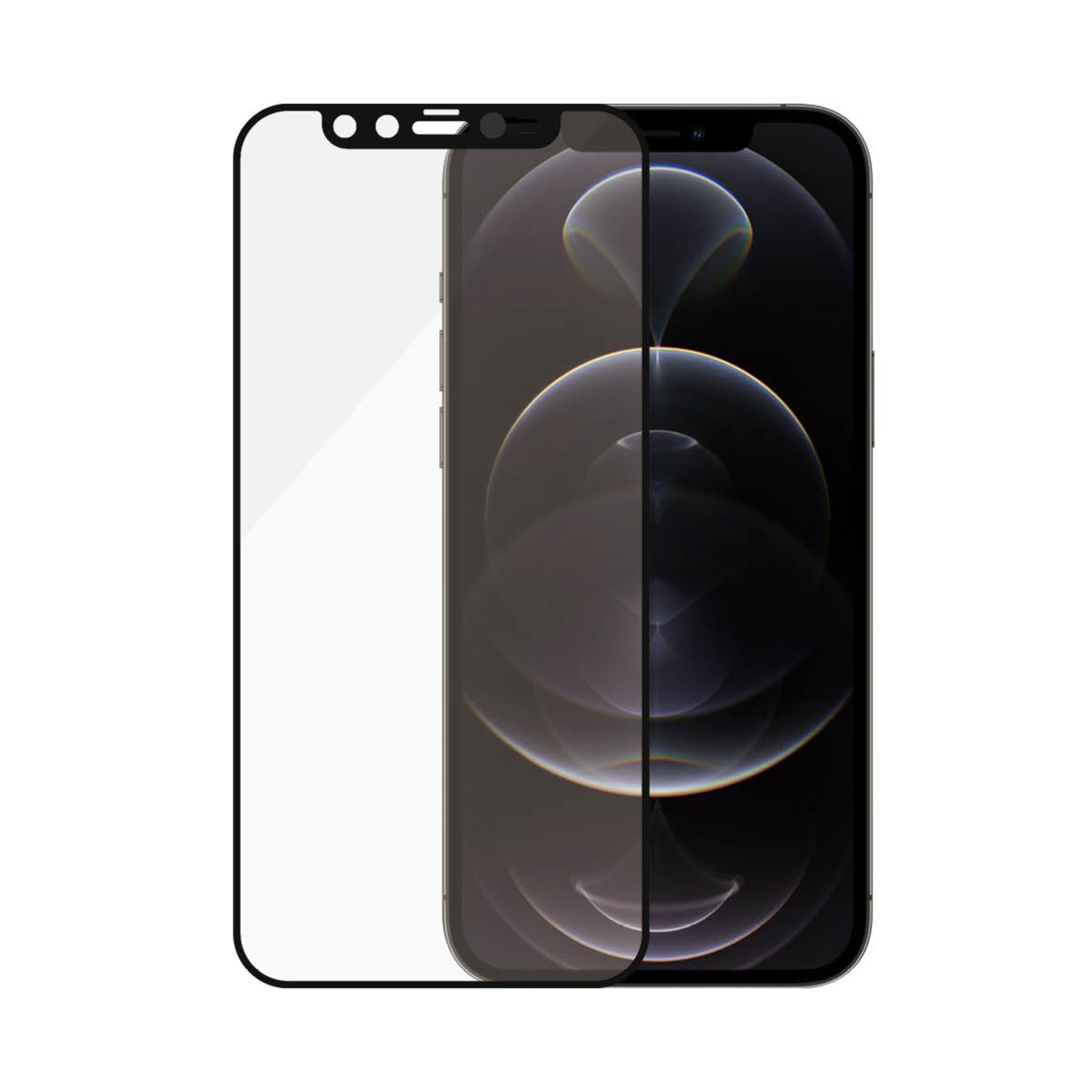 PanzerGlass CamSlider Mobile Phone Screen Predector Glass Frame Colour Black for IPhone 12 12 Pro
