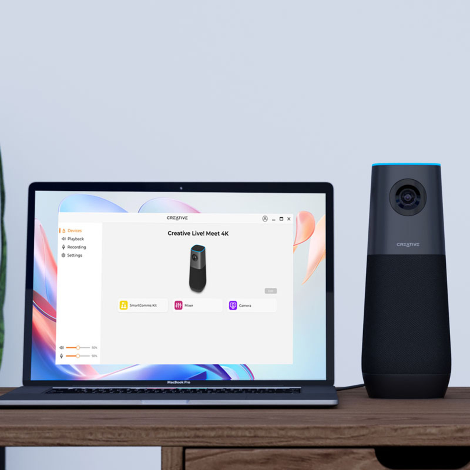 Creative Live Meet 4K Black 4K 4 Omnidirectional Microphones