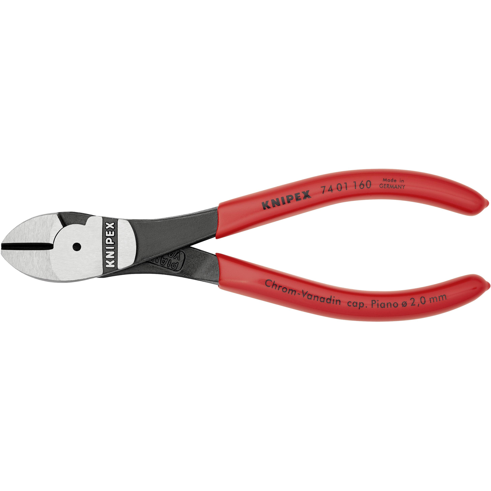 KNIPEX 74 01 160 Side Cutters Chrome Vanadium Steel Plastic Red 16 Cm 178 G