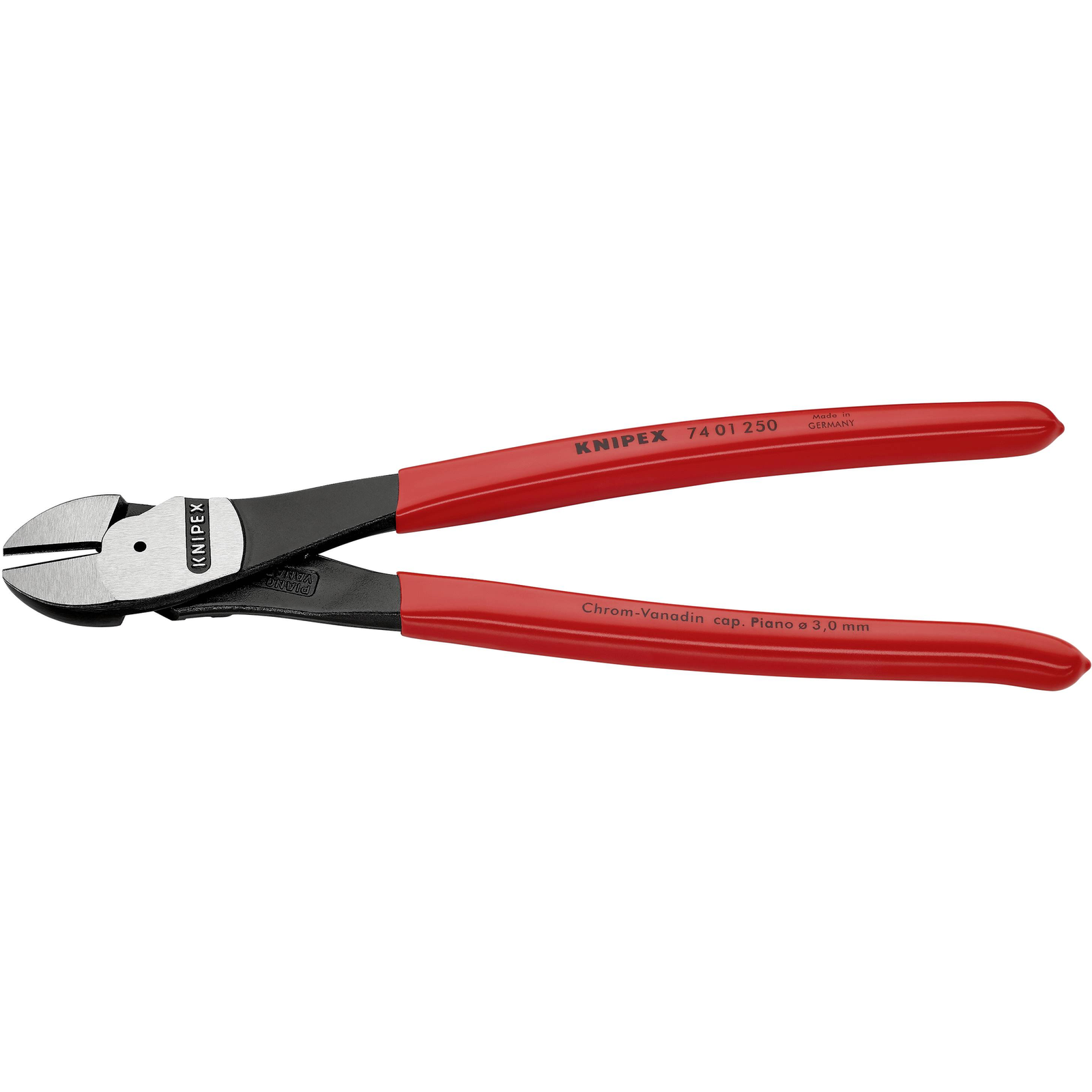 KNIPEX 74 01 250 Side Cutters Chrome Vanadium Steel Plastic Red 25 Cm 391 G
