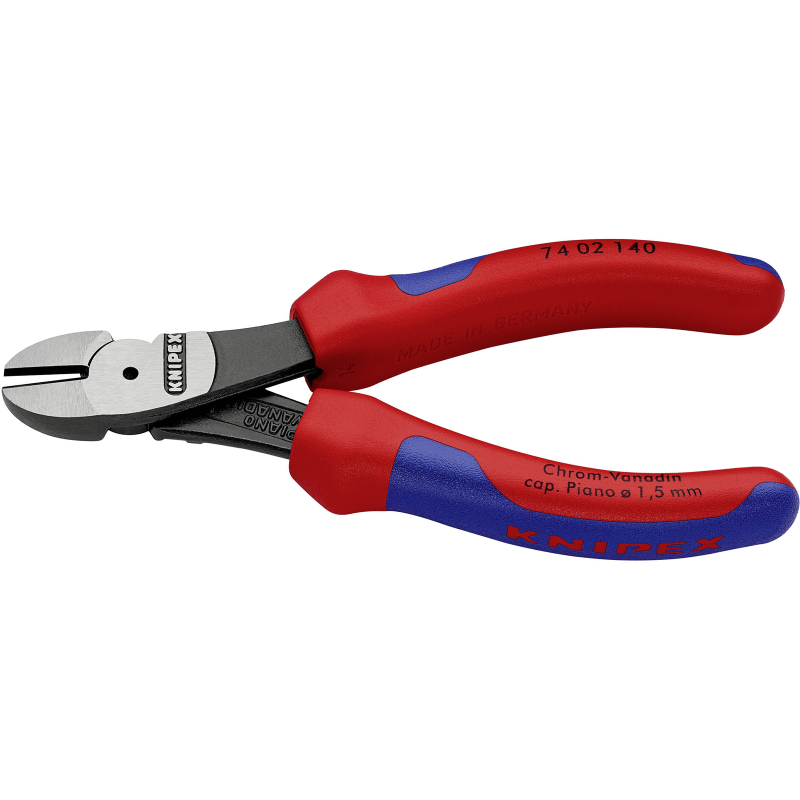 KNIPEX 74 02 140 Side Cutters Chrome Vanadium Steel Plastic Blue/red 14 Cm 157 G