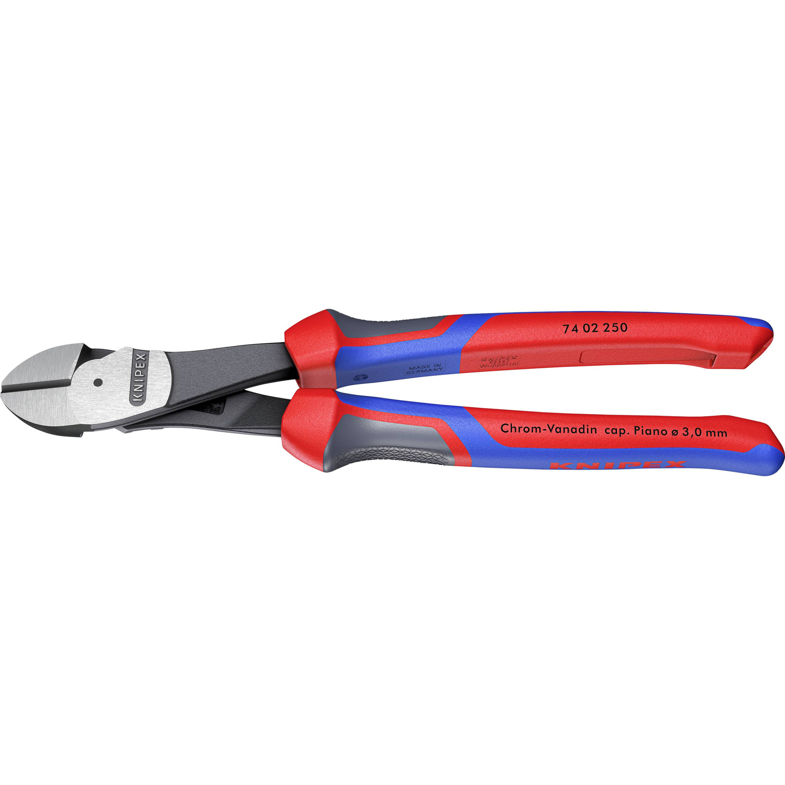 KNIPEX 74 02 250 Kraft-7402250 Side Cutters 250 Mm Polished 2-component