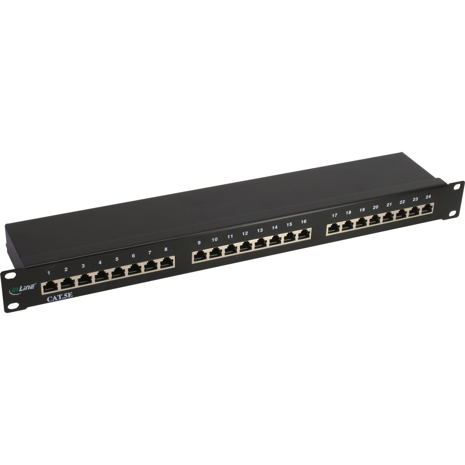 InLine Patch Panel RJ-45 X 24 Black RAL 9005 1U 48.3 Cm (19inch)