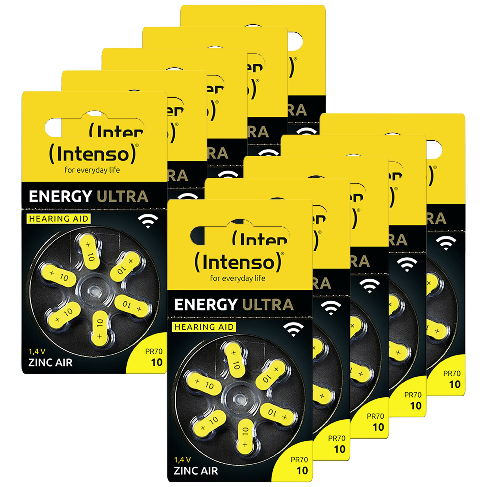 Intenso Hearing Aid Batteries Zinc-air A10 60-pack