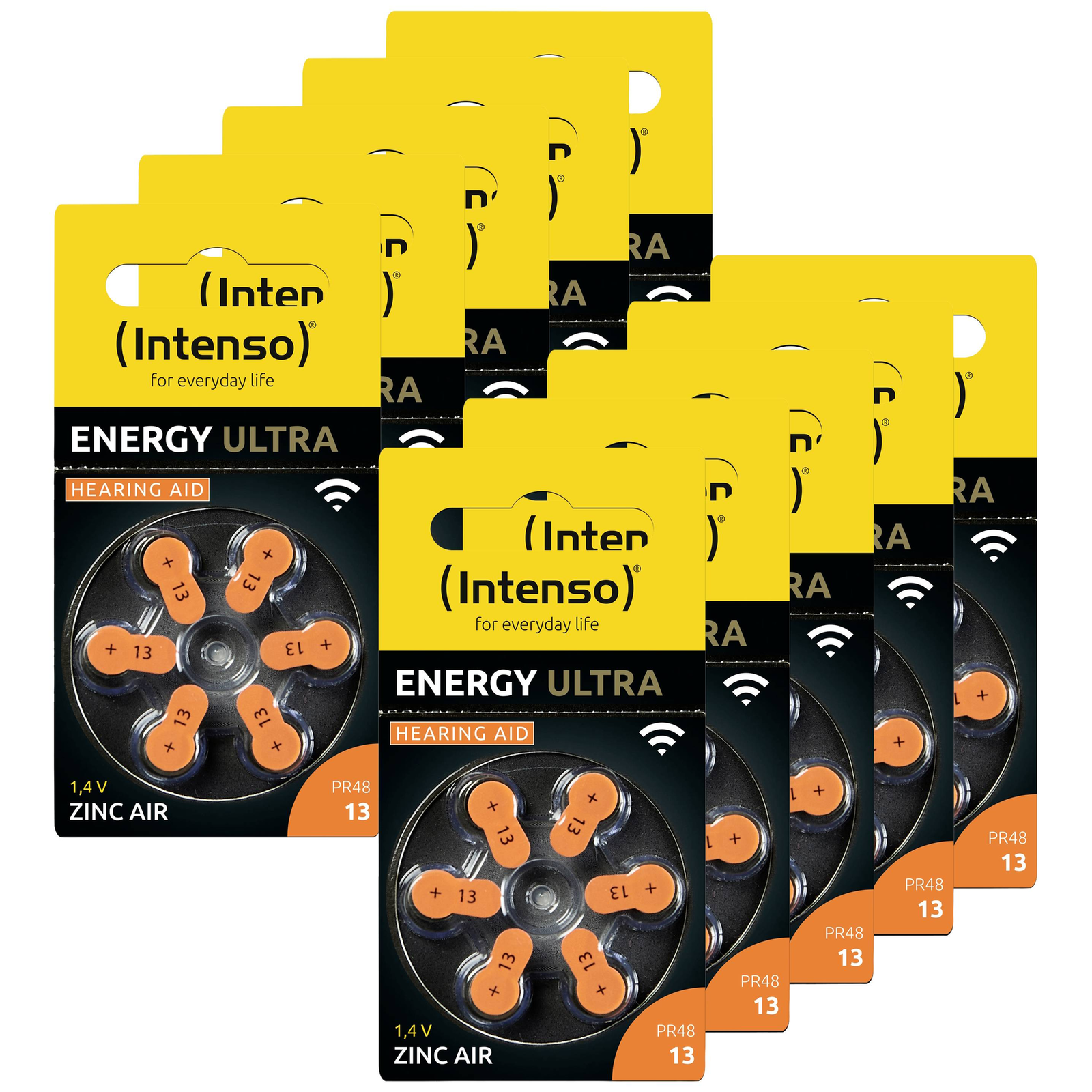 Intenso Hearing Aid Batteries Zinc-air A13 60-pack