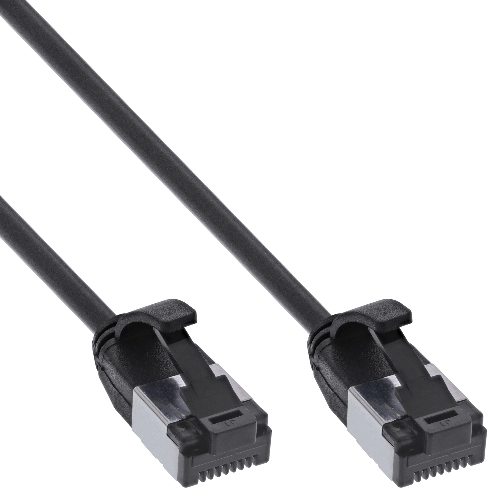 InLine Patch Cable Slim U-FTP Cat.8.1 TPE Halogen-free Black 7.5m