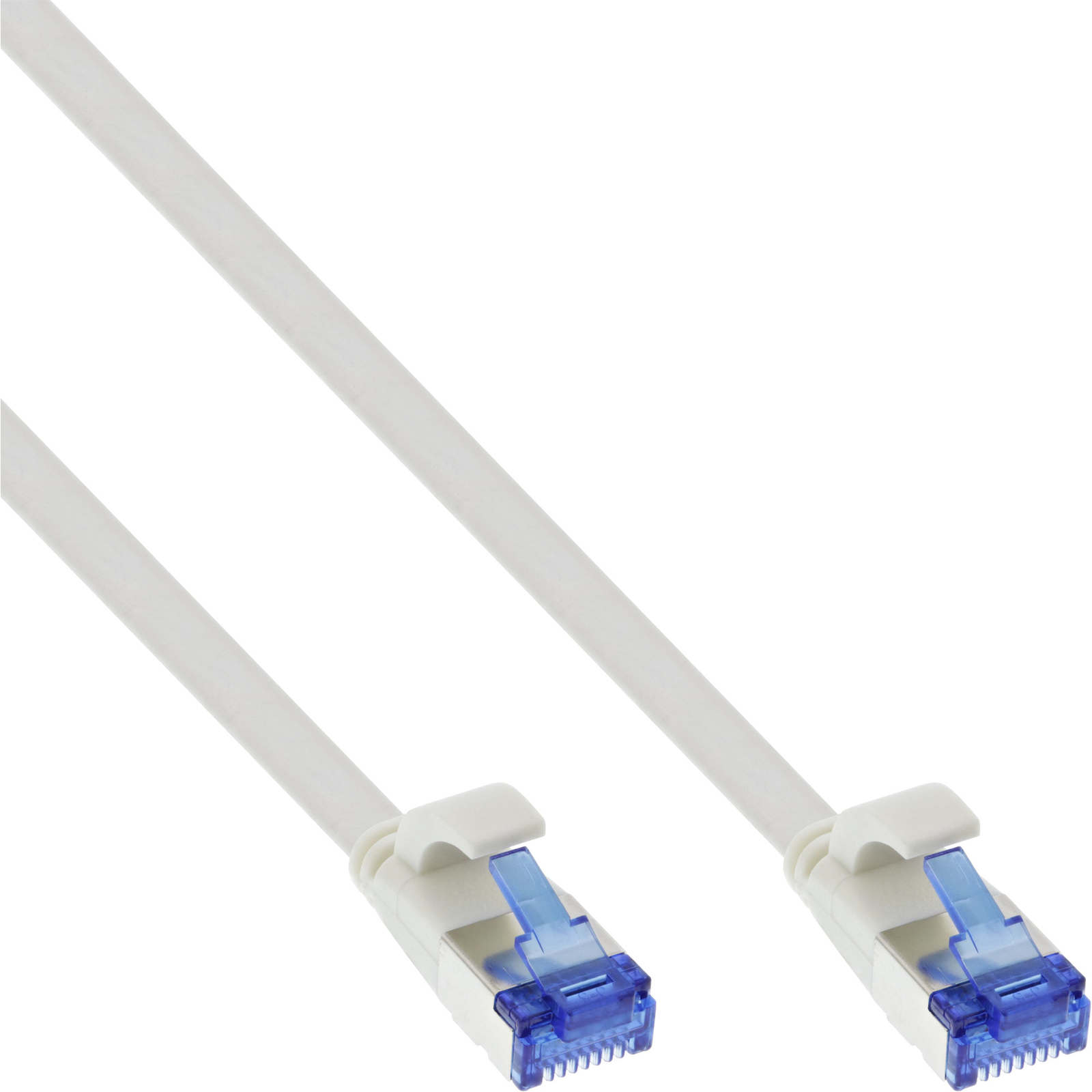 InLine Patch Cable Flat U-FTP Cat.6A TPE Halogen-free White 3m