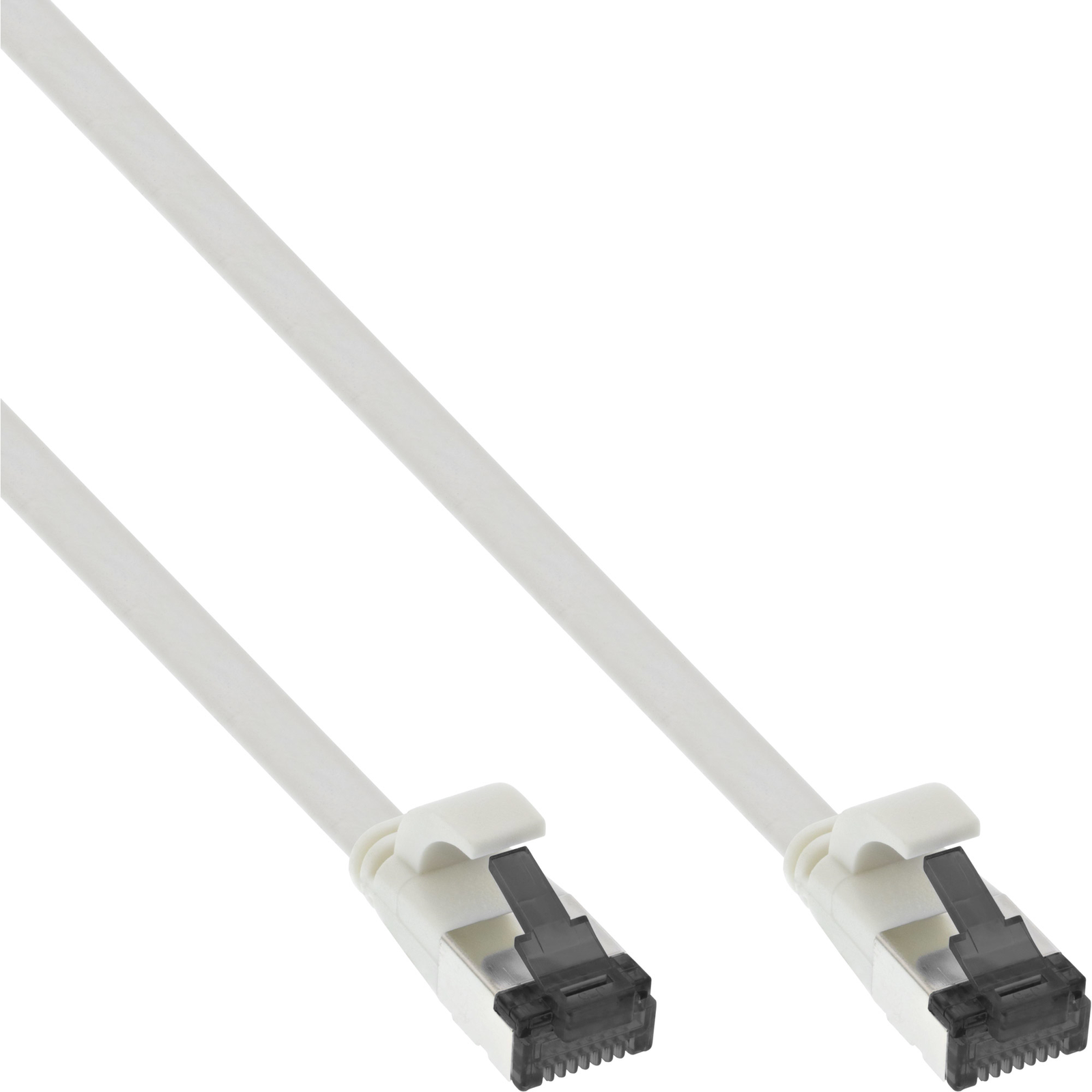 InLine Patch Cable Flat U-FTP Cat.8.1 TPE Halogen-free White 1.5m