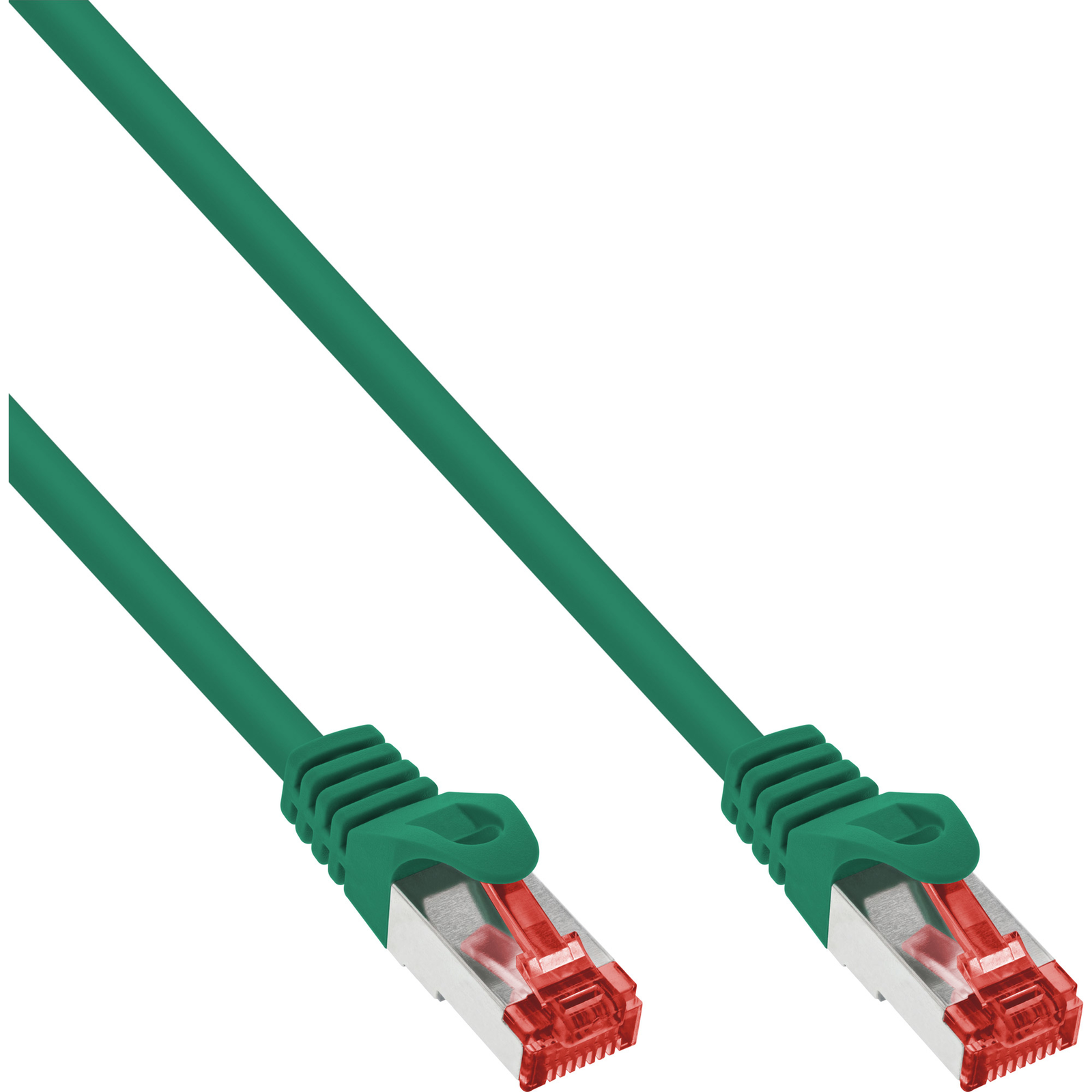 InLine Patch Cable S-FTP PiMf Cat.6 250MHz PVC CCA Green 0.25m