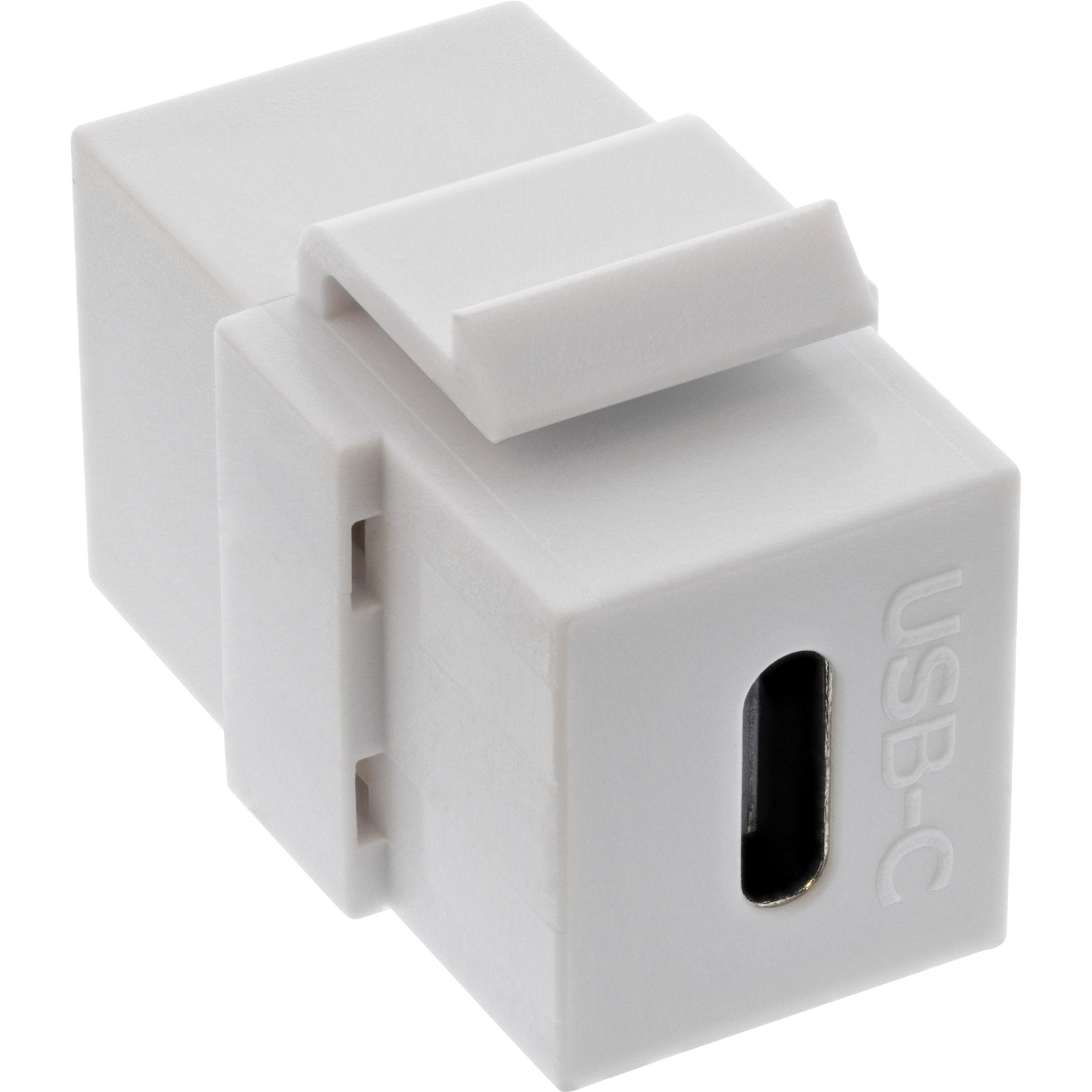 InLine USB 3.1 Keystone Snap-in Insert USB-C Socket Socket White