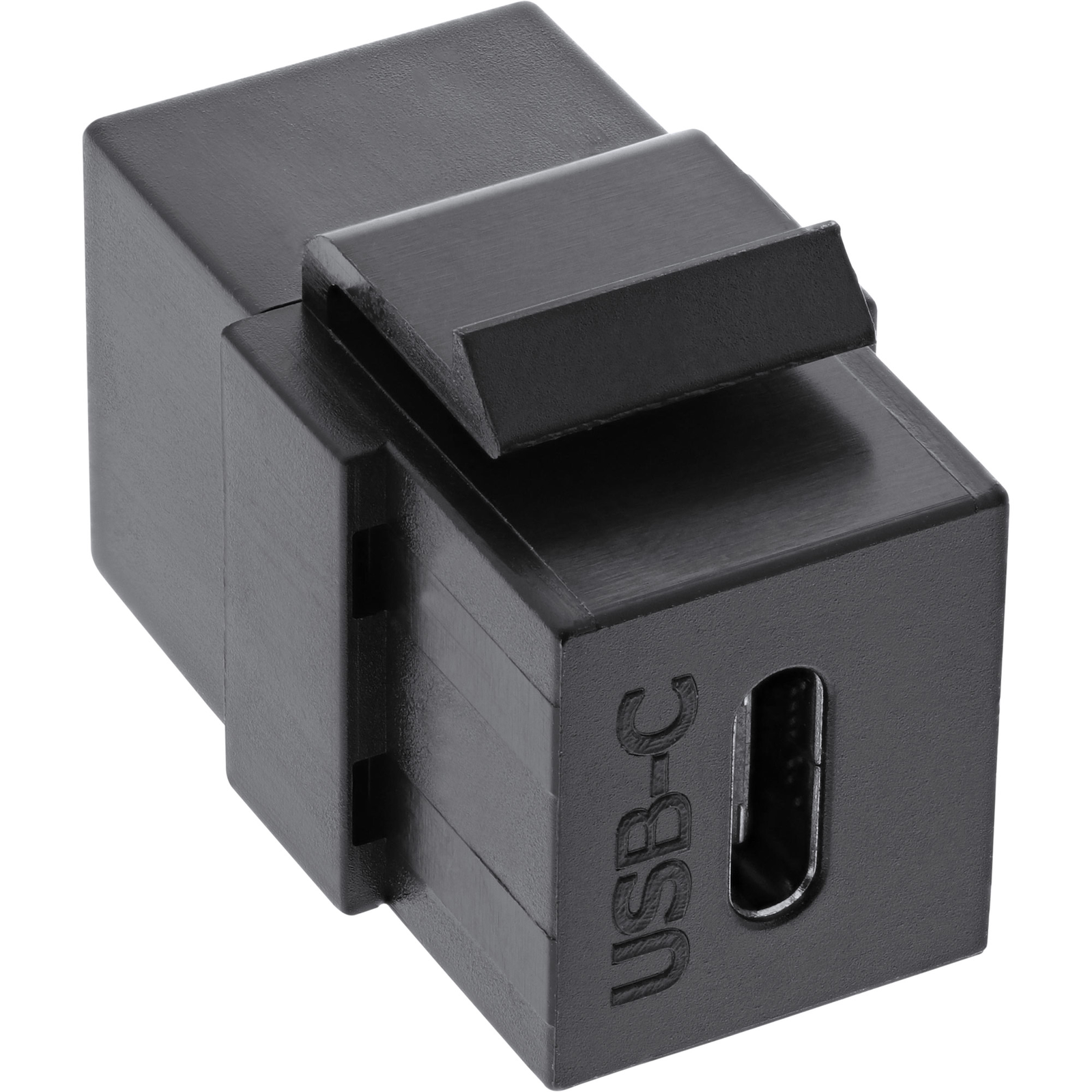 InLine USB 3.1 Keystone Snap-in Insert USB-C Socket Socket Black